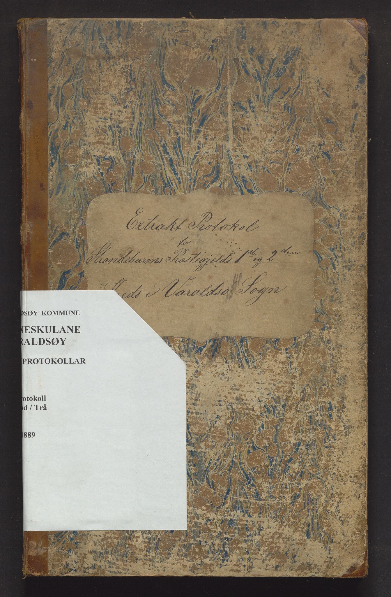 Varaldsøy kommune. Barneskulane, IKAH/1225-231/F/Fa/L0001: Skuleprotokollar for Dybsland og Trå krinsar, 1876-1889