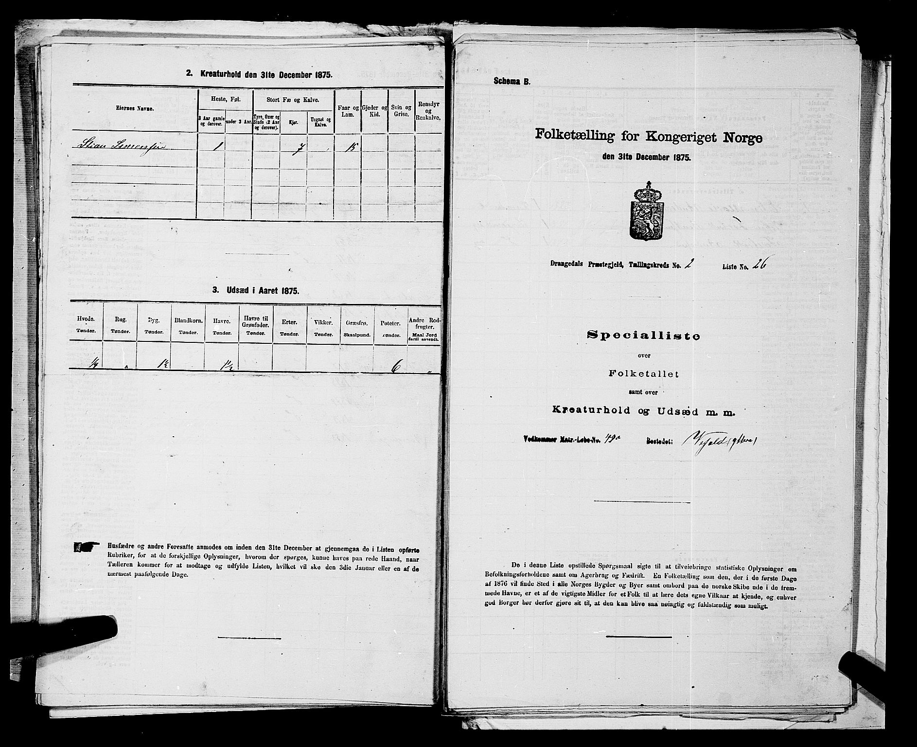 SAKO, 1875 census for 0817P Drangedal, 1875, p. 285