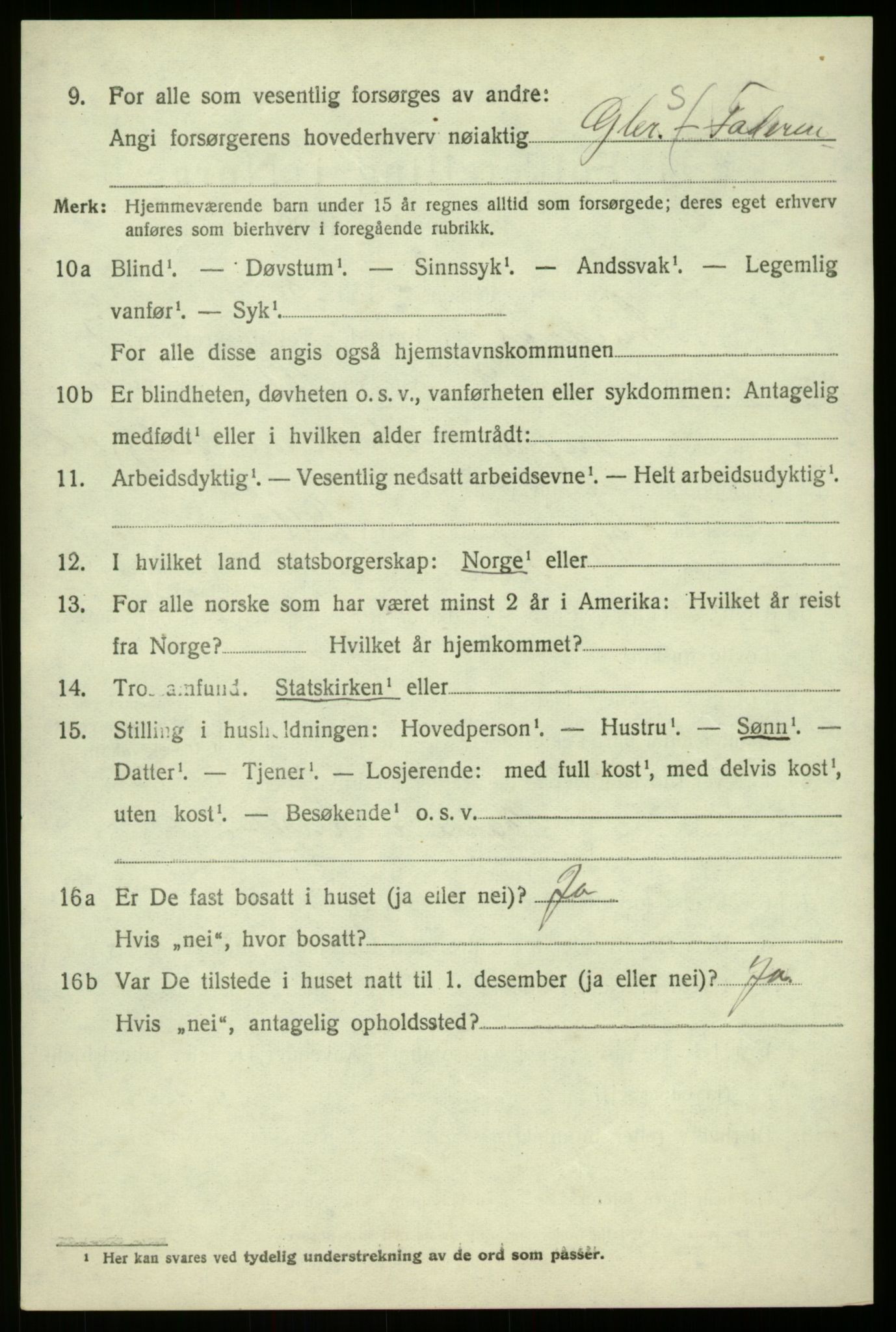 SAB, 1920 census for Lindås, 1920, p. 4130