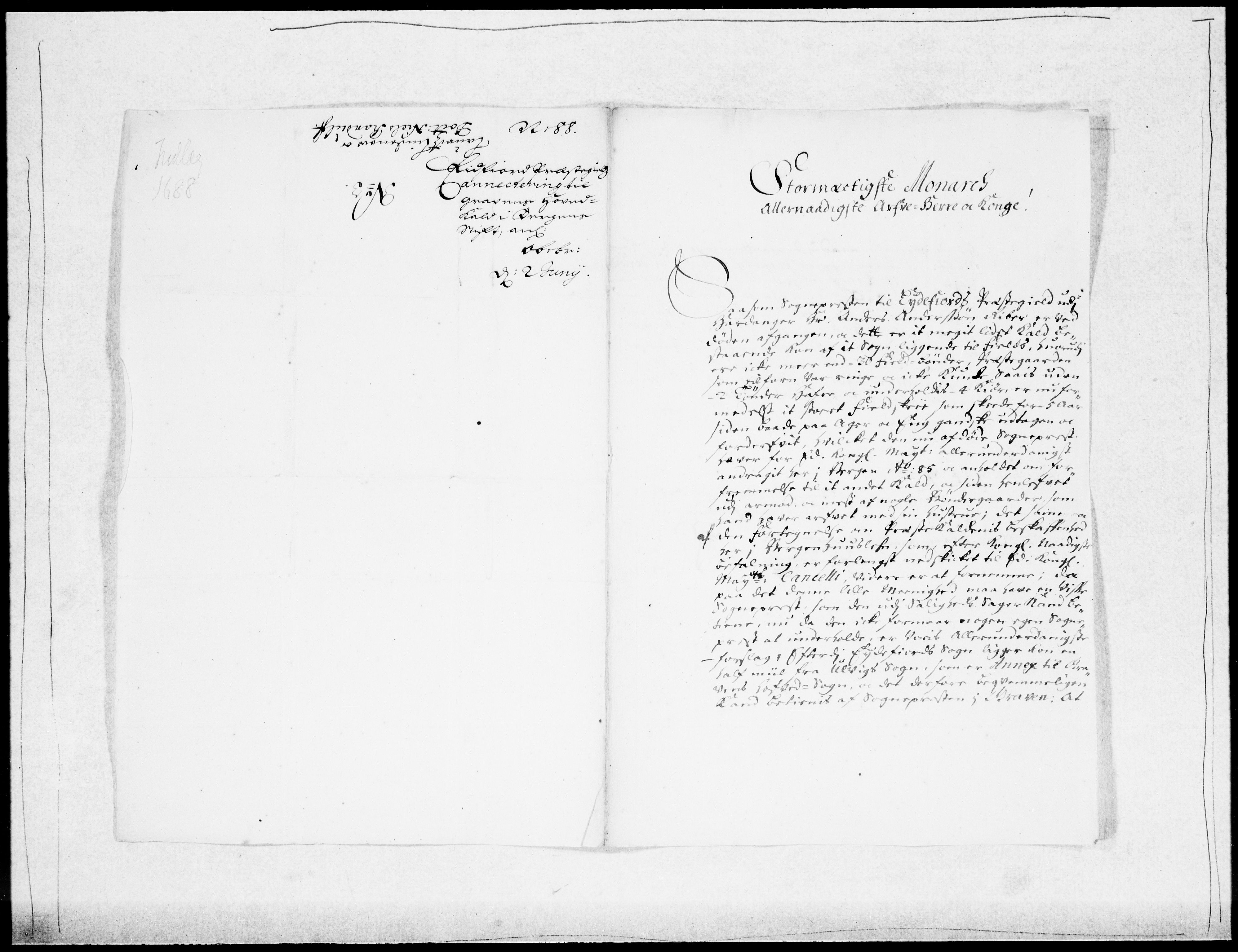 Danske Kanselli 1572-1799, AV/RA-EA-3023/F/Fc/Fcc/Fcca/L0041: Norske innlegg 1572-1799, 1687-1688, p. 367