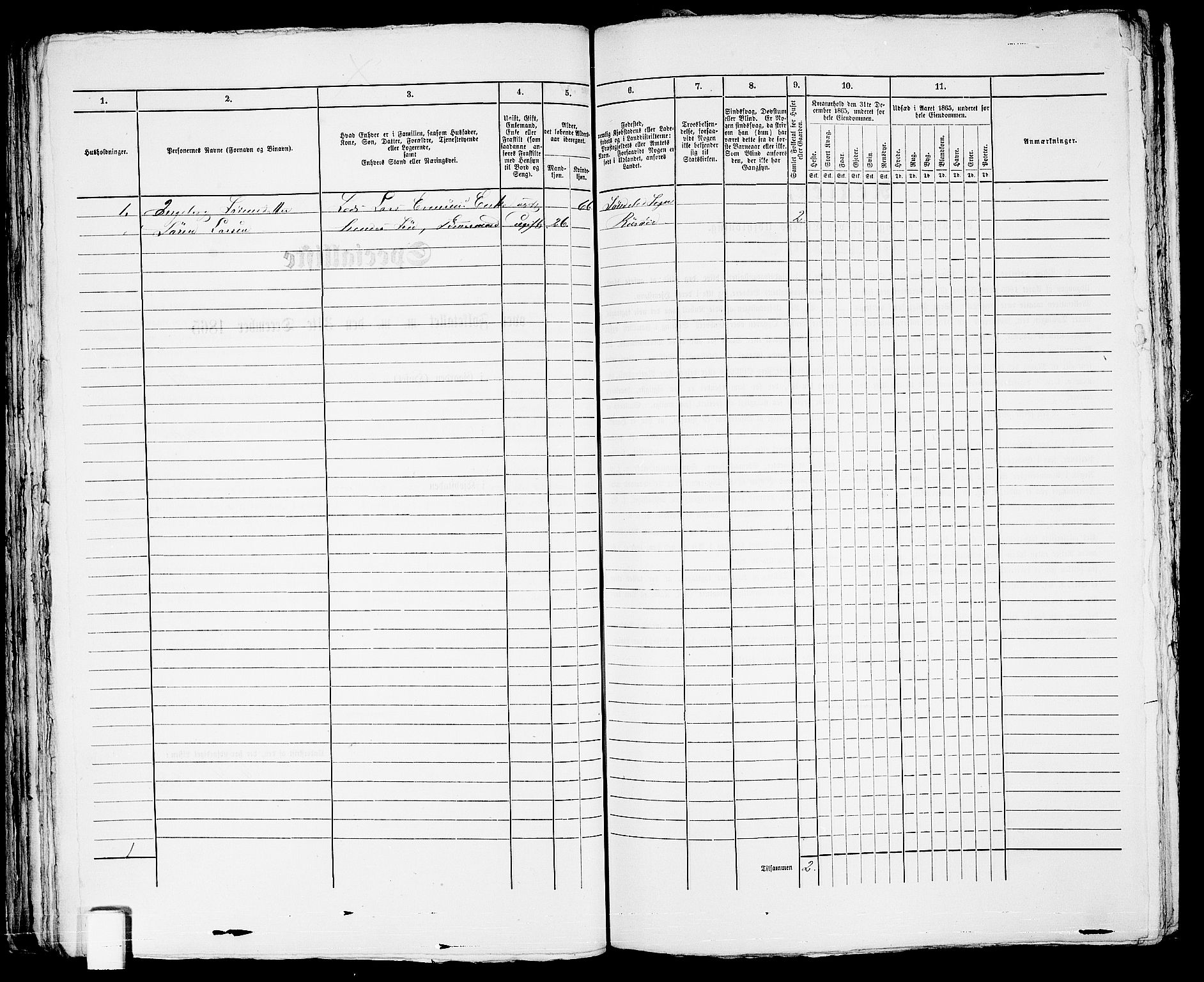 RA, 1865 census for Risør/Risør, 1865, p. 456