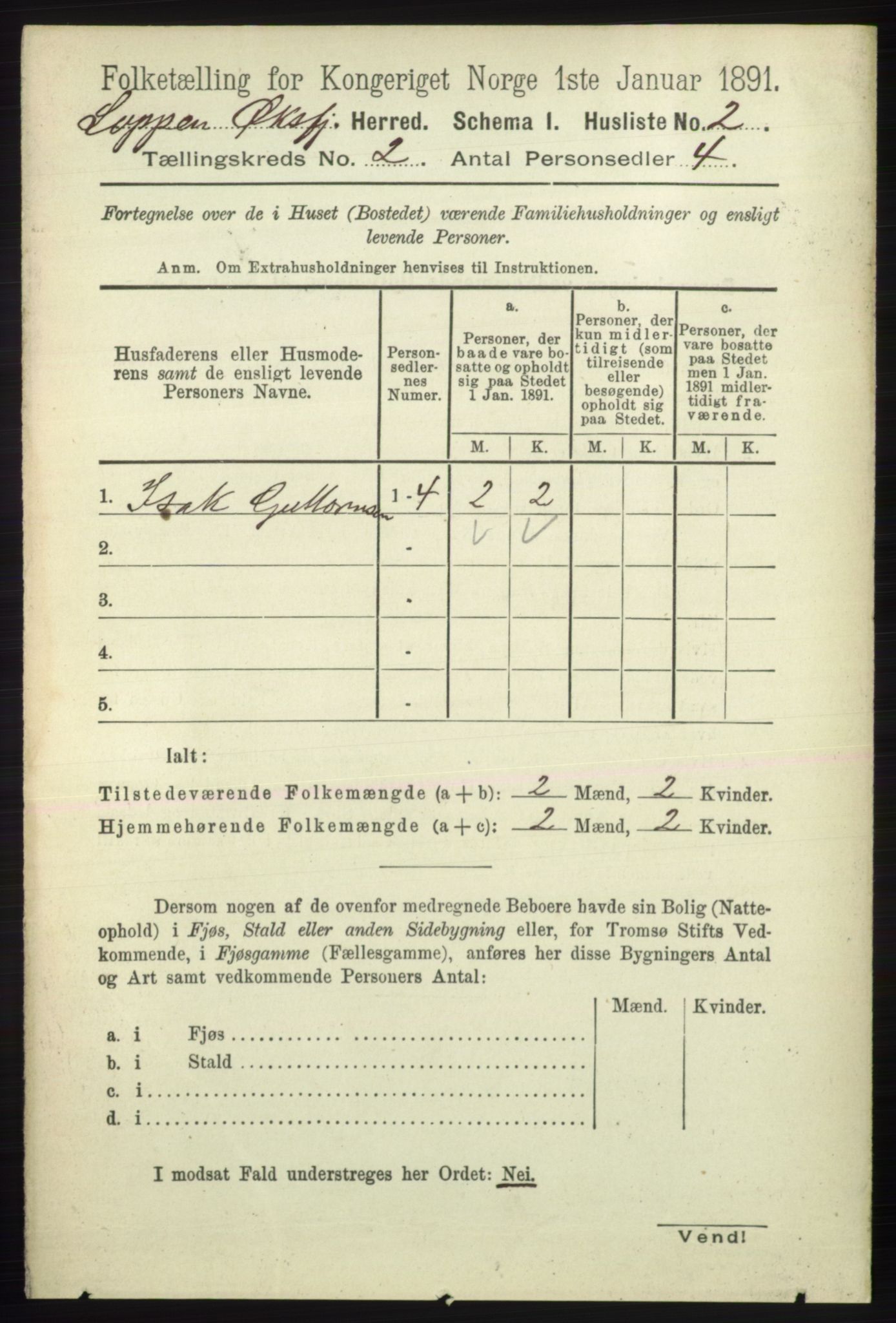 RA, 1891 census for 2014 Loppa, 1891, p. 328