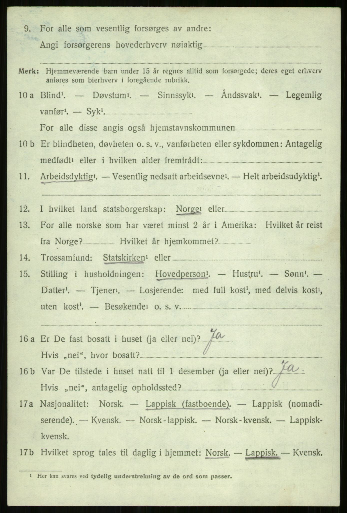 SATØ, 1920 census for Salangen, 1920, p. 5623