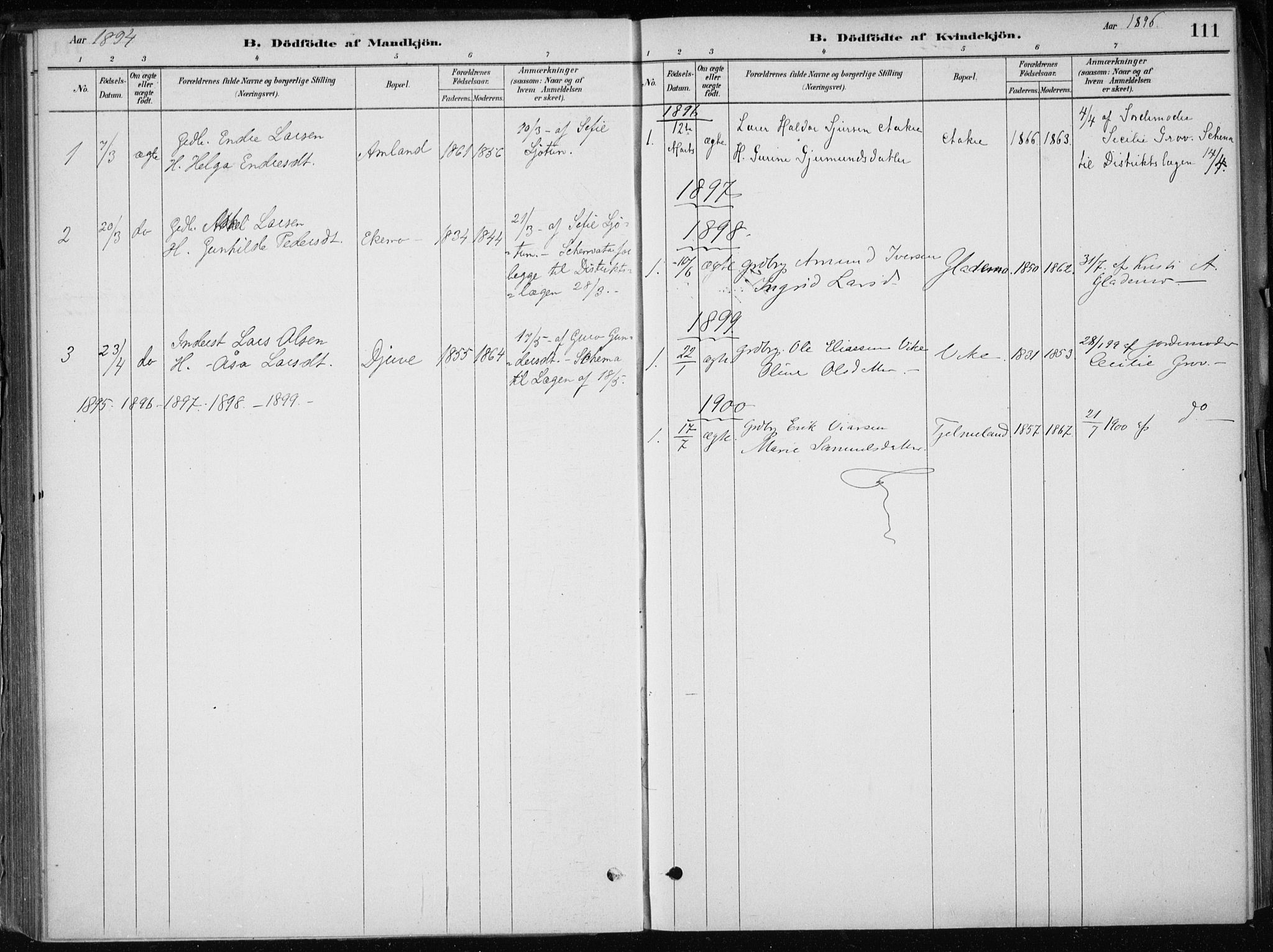 Skånevik sokneprestembete, SAB/A-77801/H/Haa: Parish register (official) no. E  1, 1879-1901, p. 111