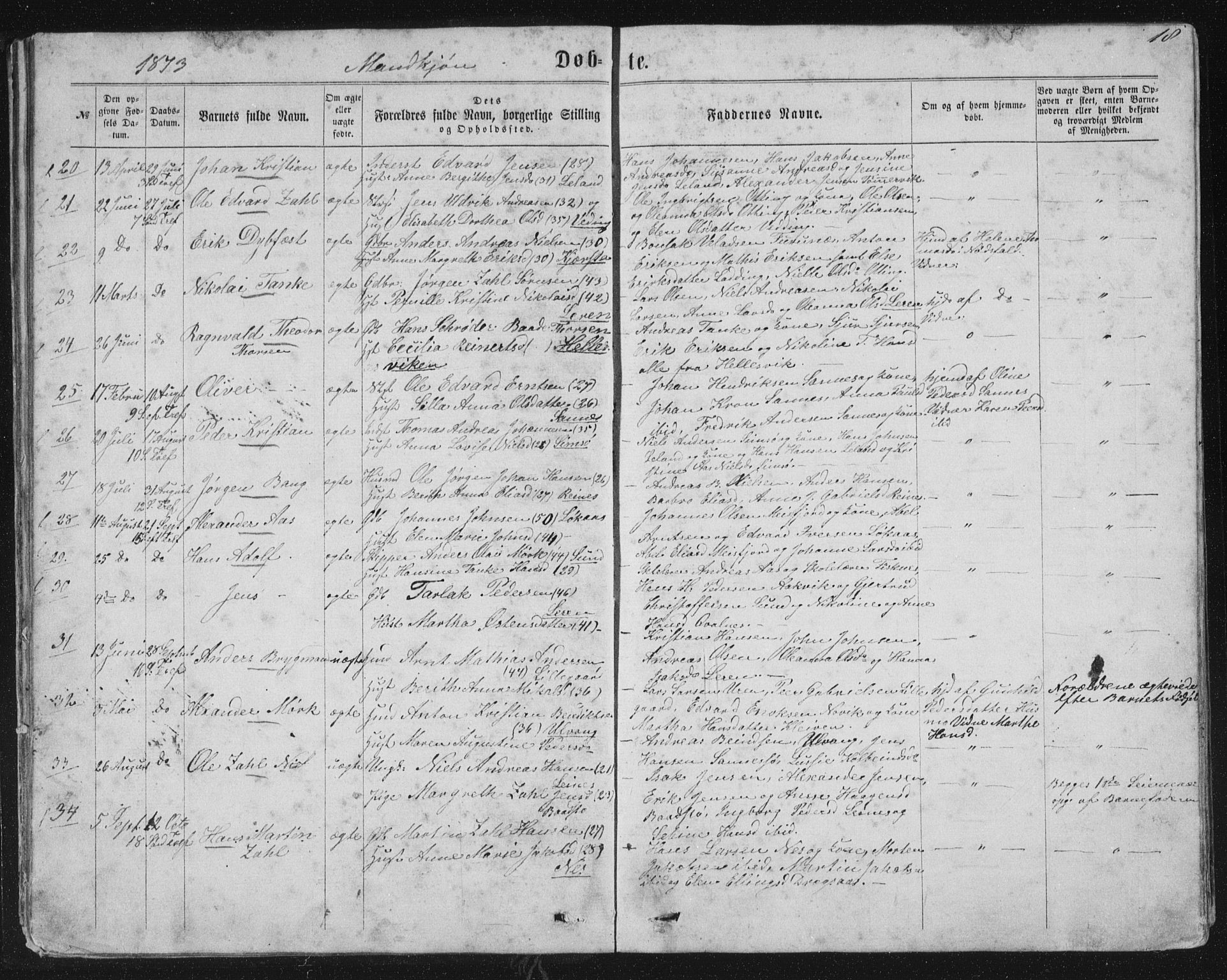 Ministerialprotokoller, klokkerbøker og fødselsregistre - Nordland, AV/SAT-A-1459/831/L0476: Parish register (copy) no. 831C03, 1866-1877, p. 18