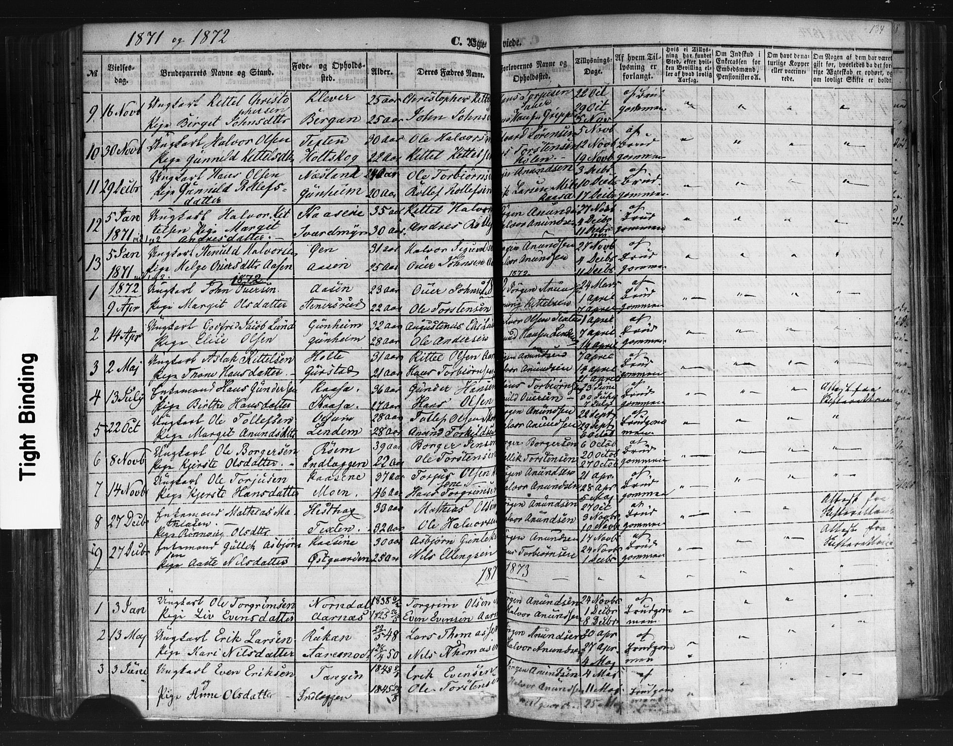 Sauherad kirkebøker, AV/SAKO-A-298/F/Fb/L0001: Parish register (official) no. II 1, 1851-1877, p. 134