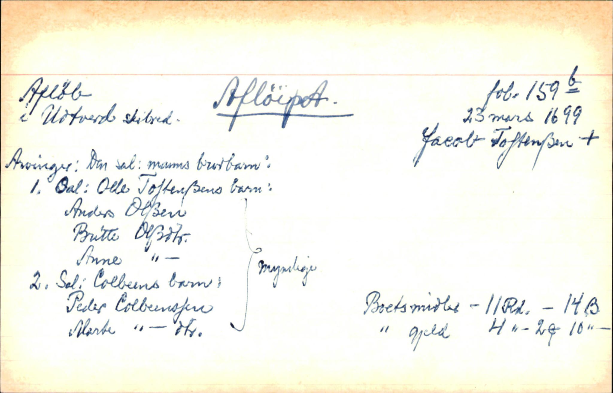 Skiftekort ved Statsarkivet i Bergen, SAB/SKIFTEKORT/006/L0001: Skifteprotokoll nr. 1-2, 1698-1720, p. 180