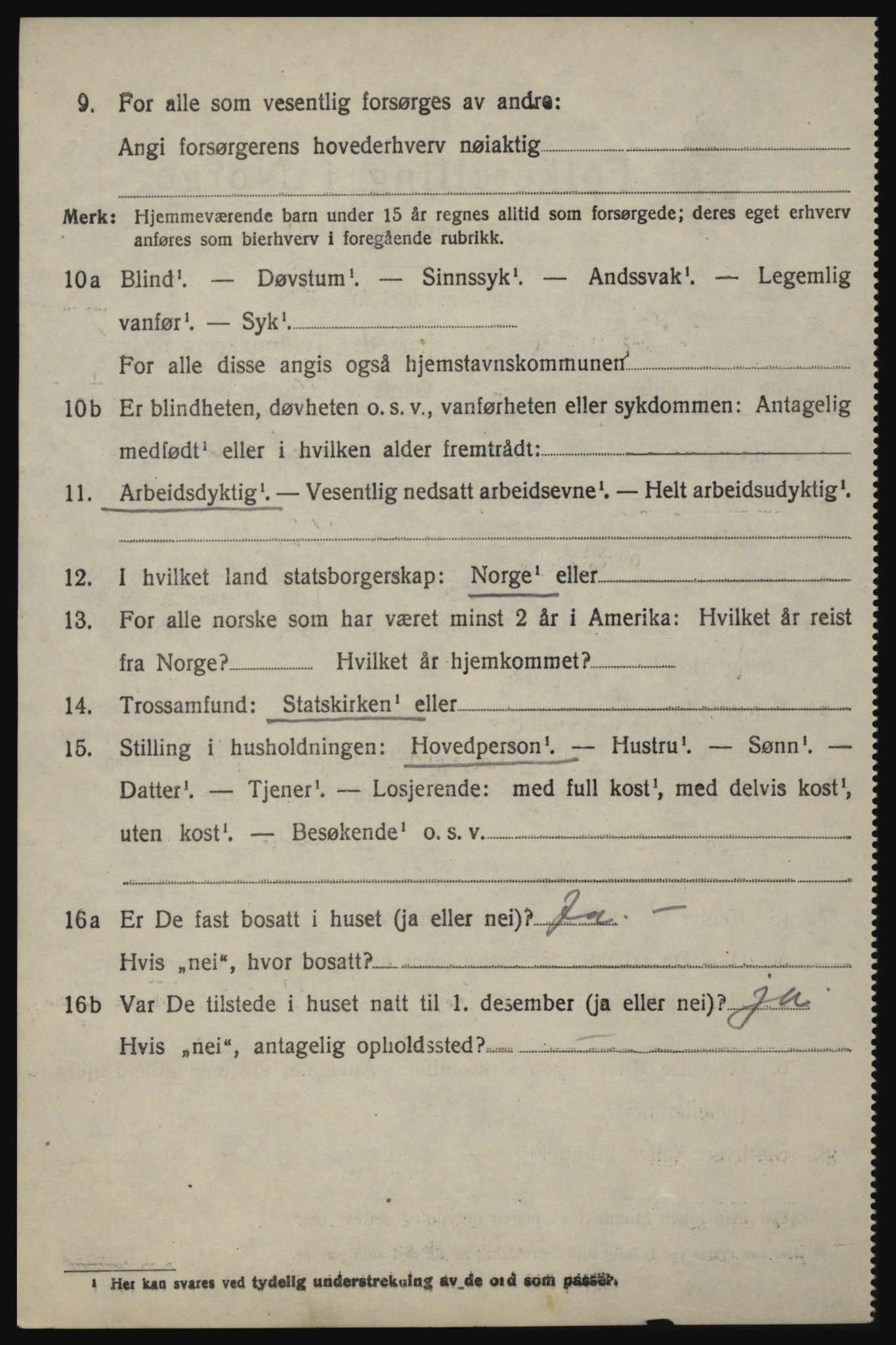 SAO, 1920 census for Øymark, 1920, p. 1190