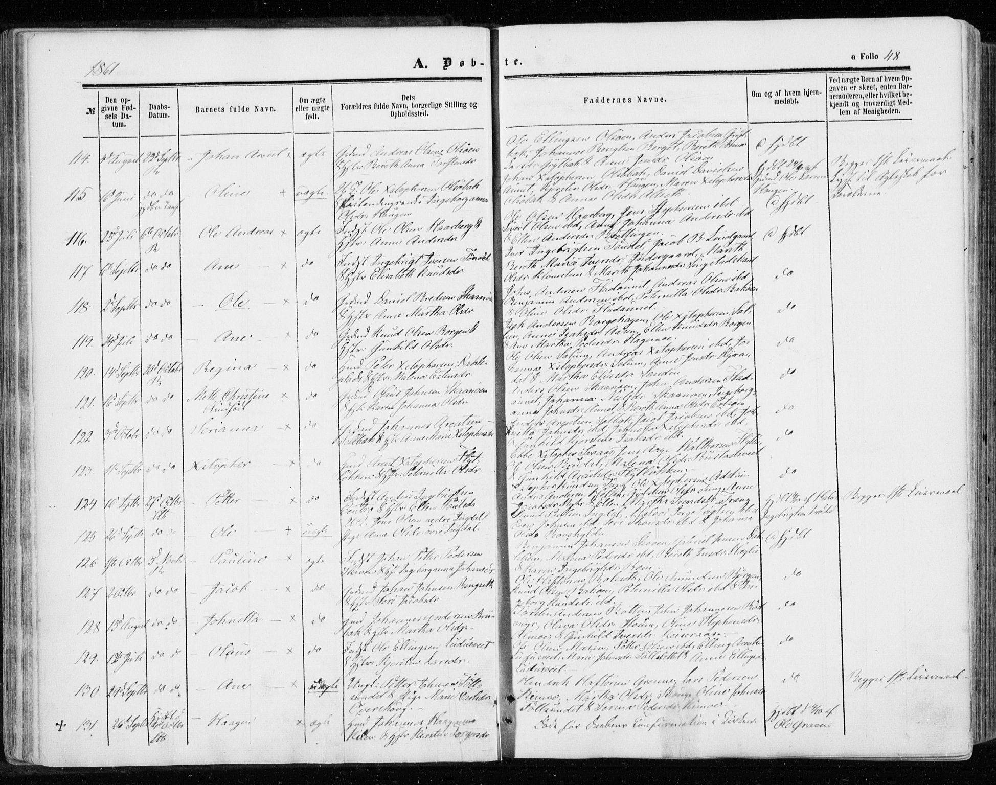 Ministerialprotokoller, klokkerbøker og fødselsregistre - Sør-Trøndelag, SAT/A-1456/646/L0612: Parish register (official) no. 646A10, 1858-1869, p. 48