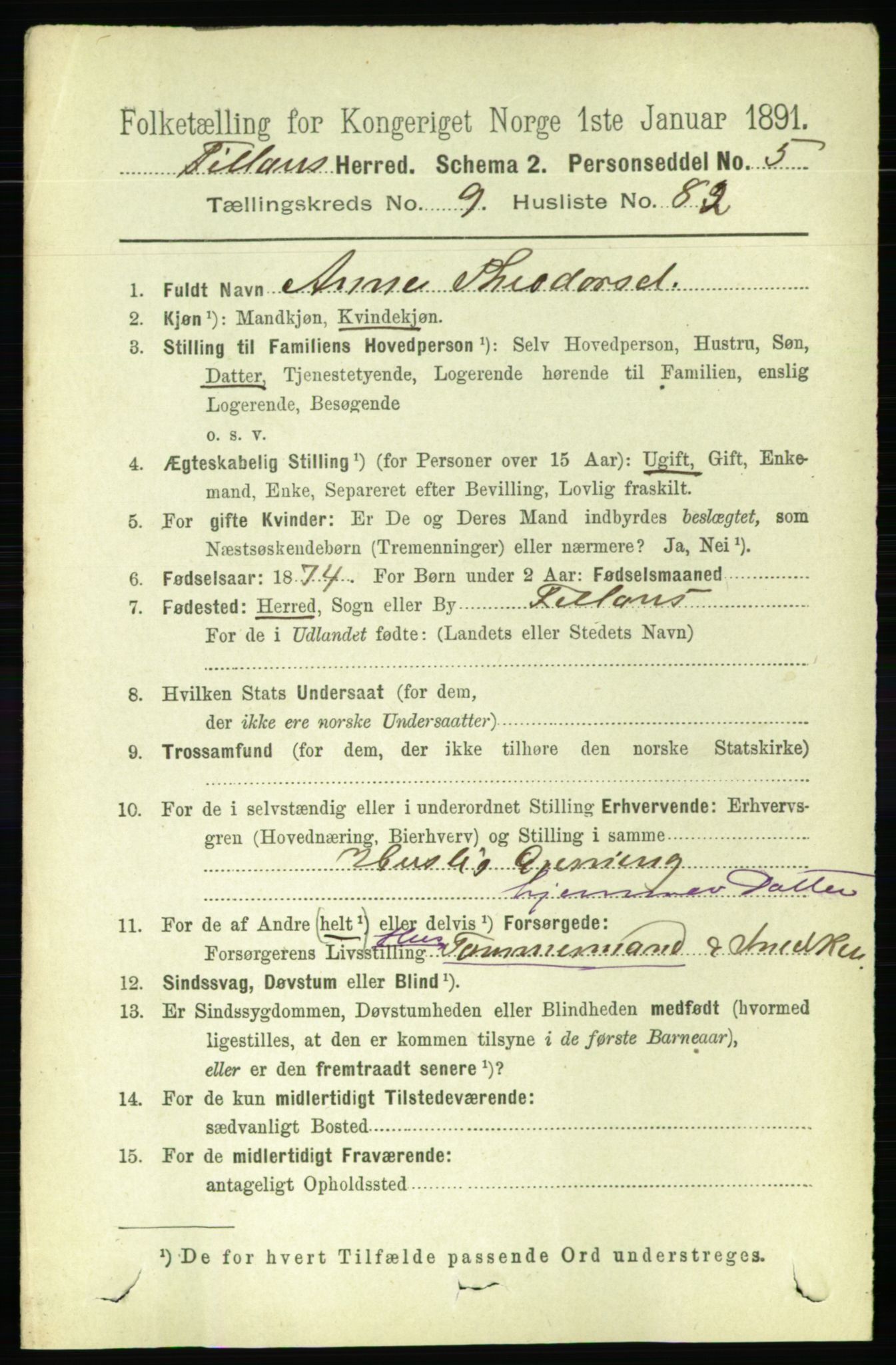 RA, 1891 census for 1616 Fillan, 1891, p. 2546