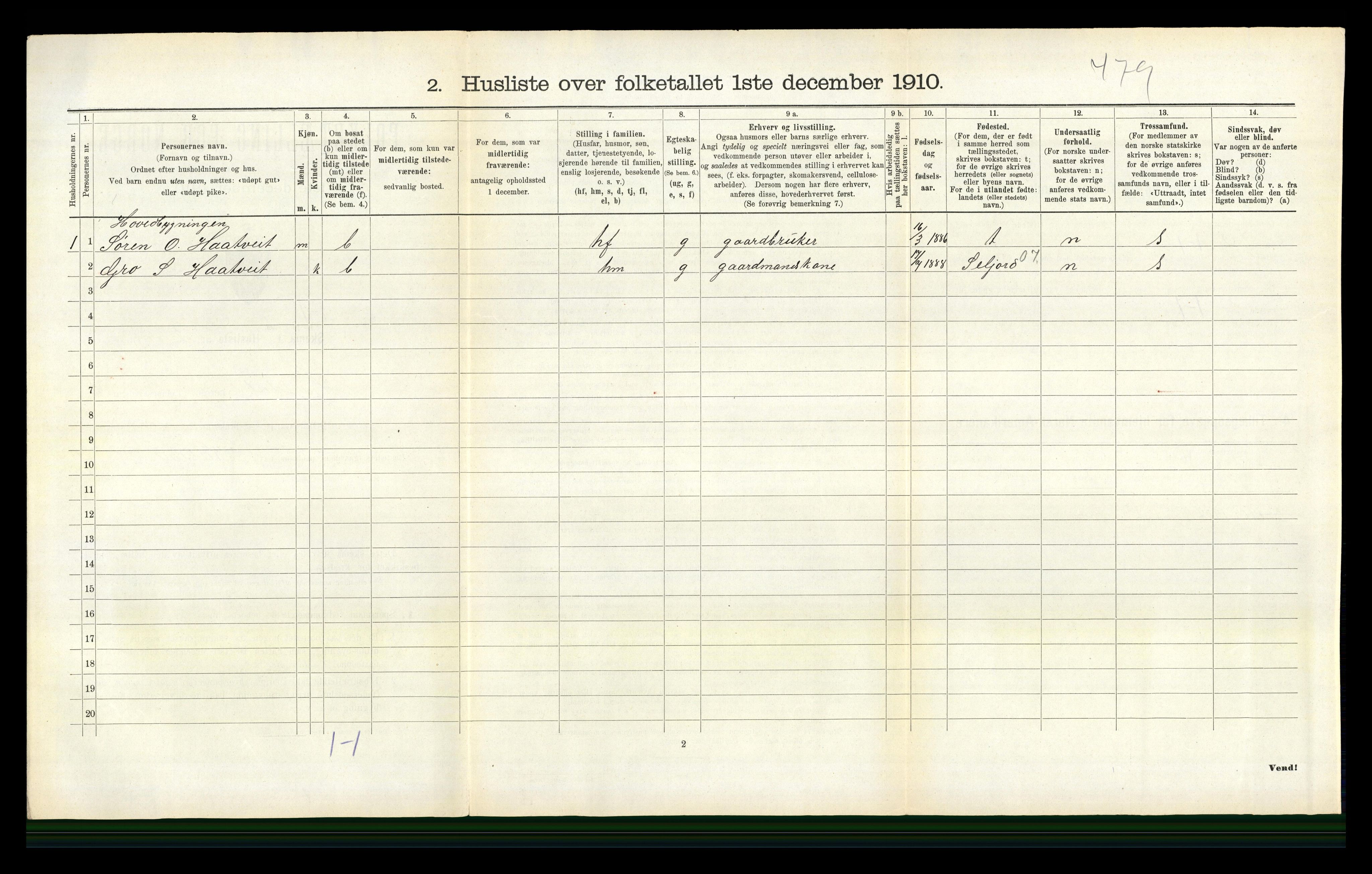 RA, 1910 census for Hjartdal, 1910, p. 211