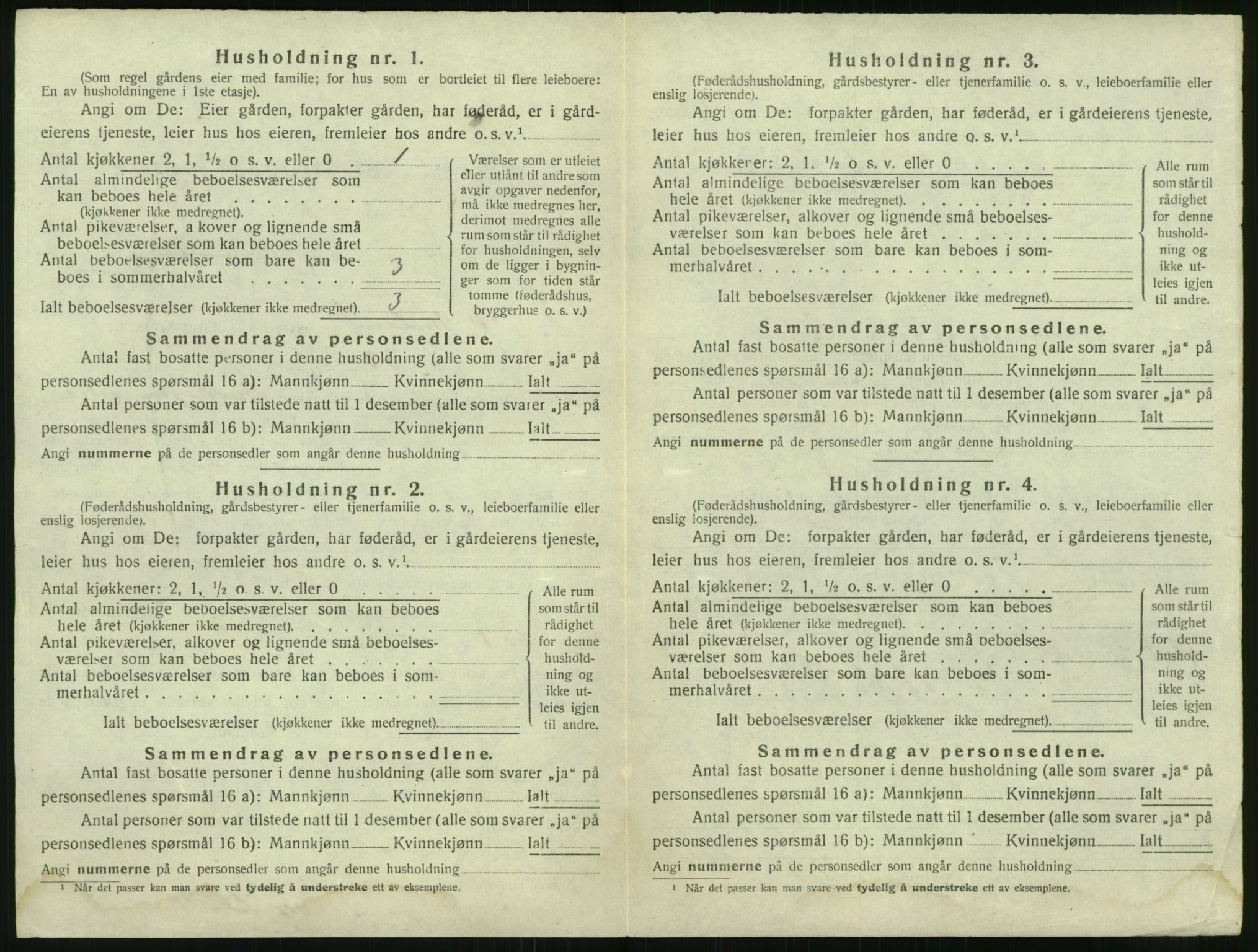 SAK, 1920 census for Vestre Moland, 1920, p. 306