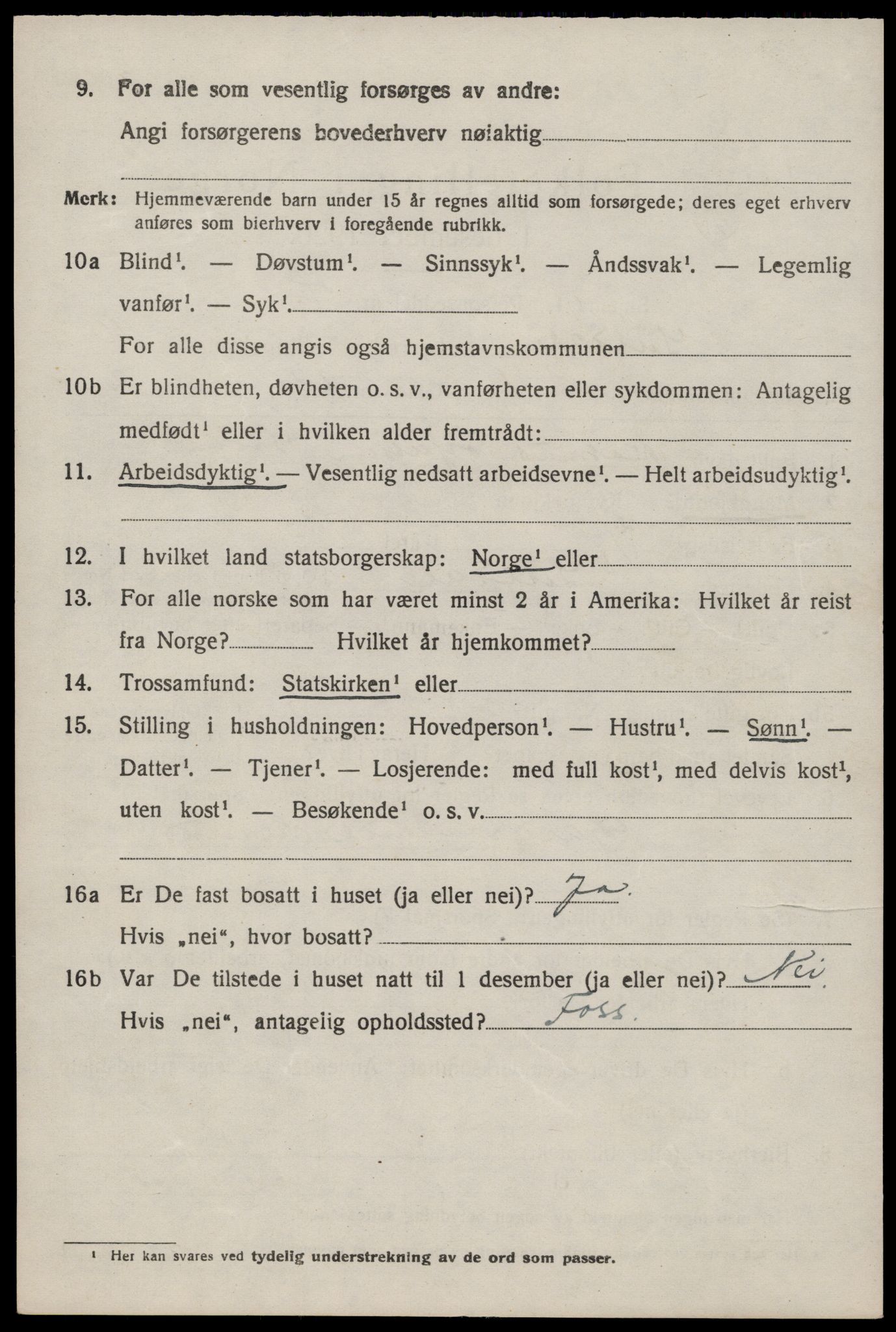 SAST, 1920 census for Suldal, 1920, p. 2711