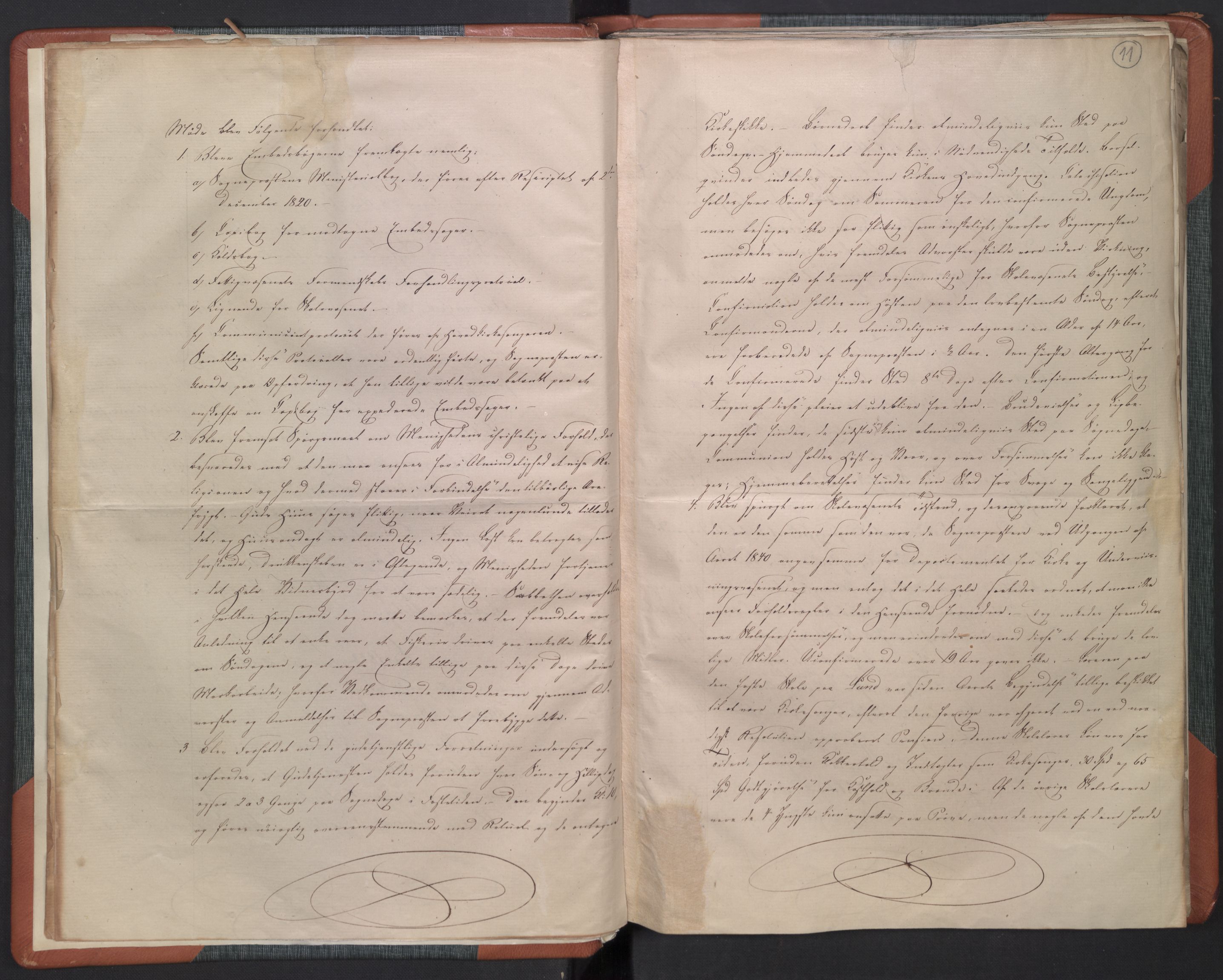 Kirke- og undervisningsdepartementet, Kontoret  for kirke og geistlighet A, AV/RA-S-1007/D/Dc/L0358: Visitasberetninger. Kristiansand stift, 1843-1844, p. 10b-11a