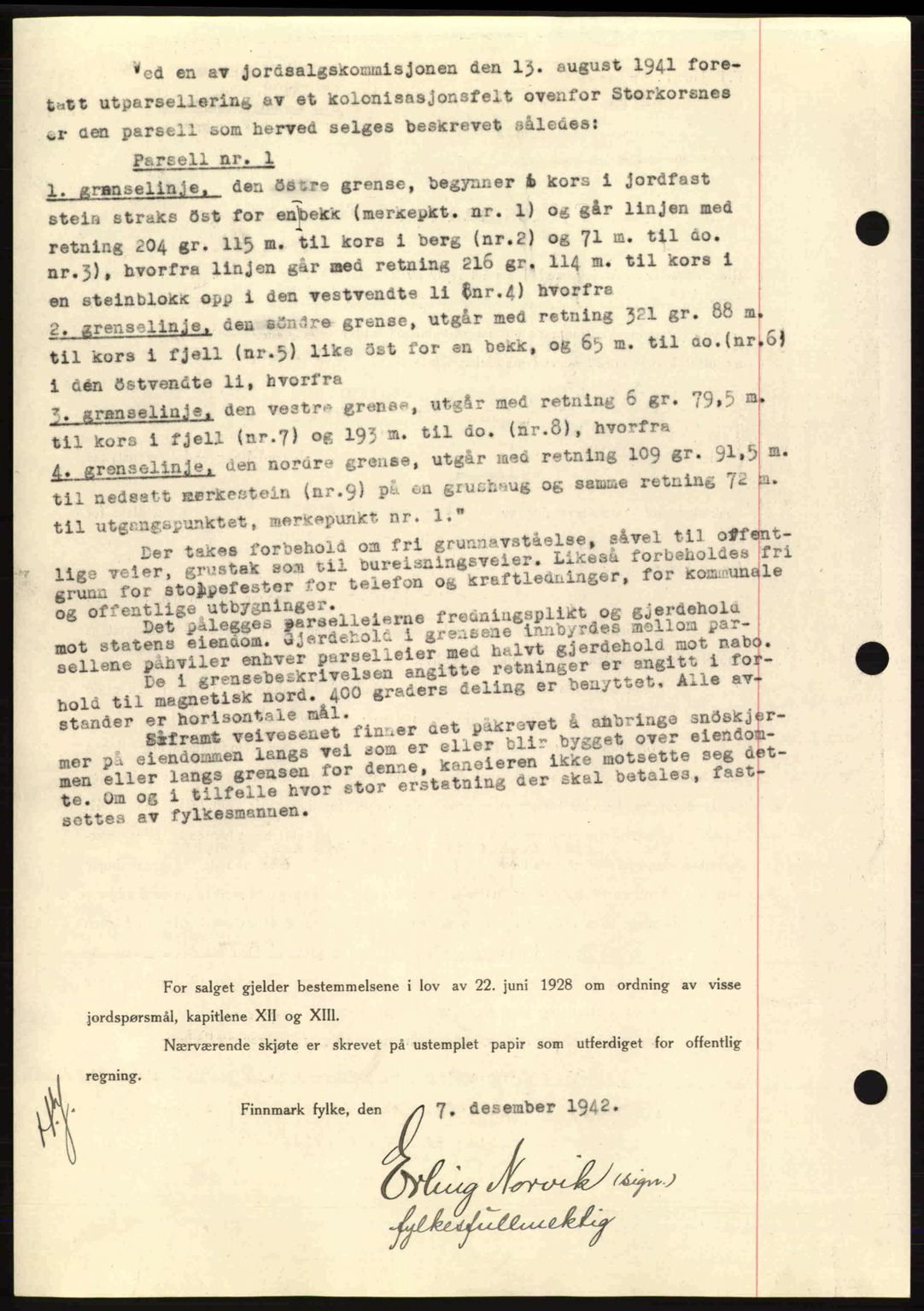 Alta fogderi/sorenskriveri, SATØ/SATØ-5/1/K/Kd/L0033pantebok: Mortgage book no. 33, 1940-1943, Diary no: : 57/1943