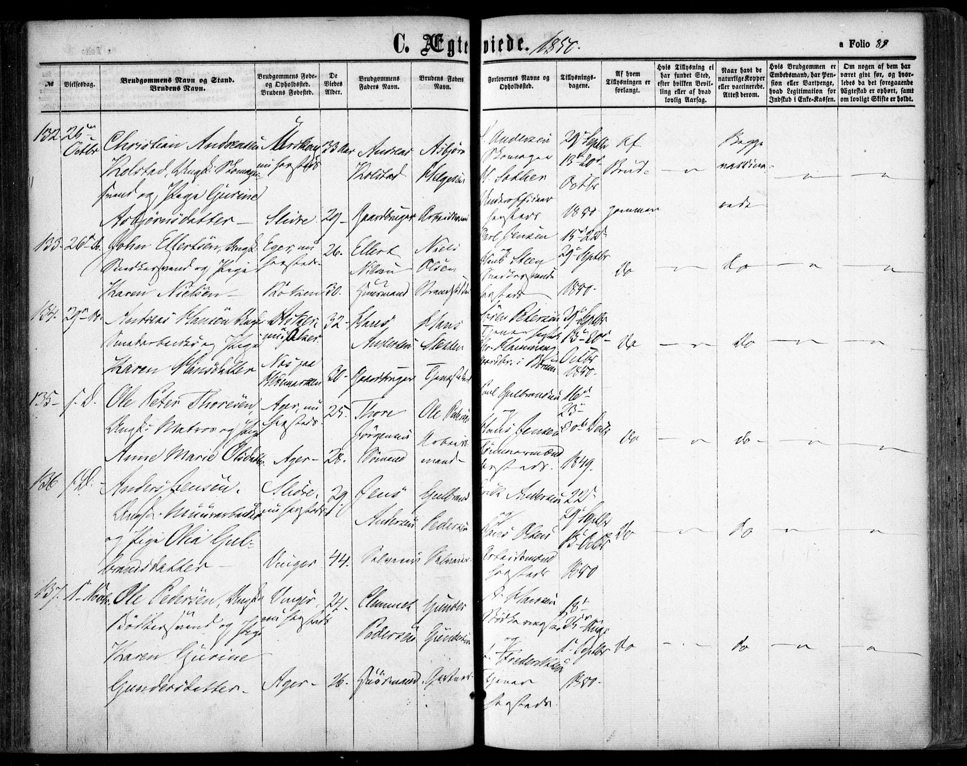 Oslo domkirke Kirkebøker, SAO/A-10752/F/Fa/L0020: Parish register (official) no. 20, 1848-1865, p. 89
