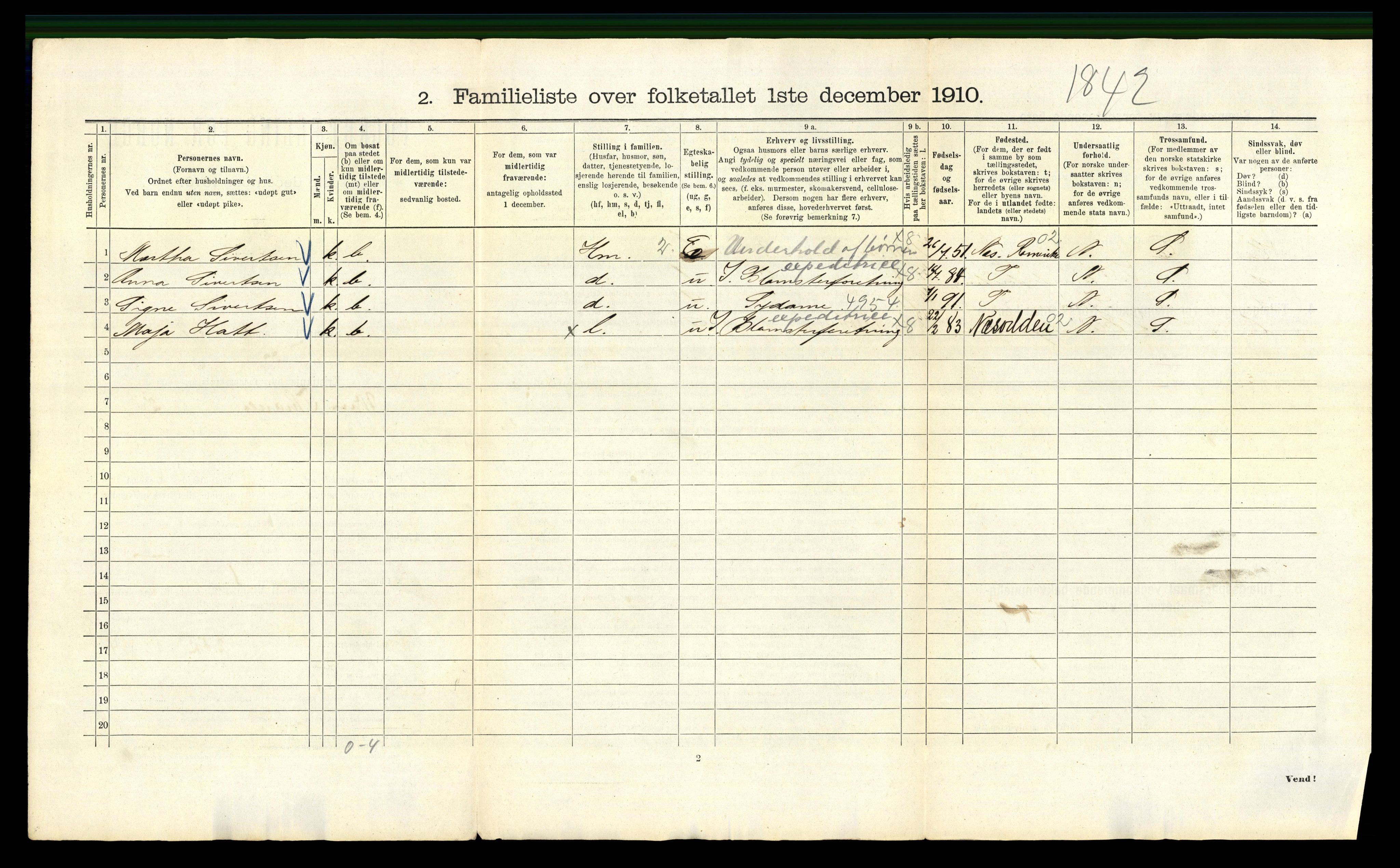 RA, 1910 census for Kristiania, 1910, p. 121308