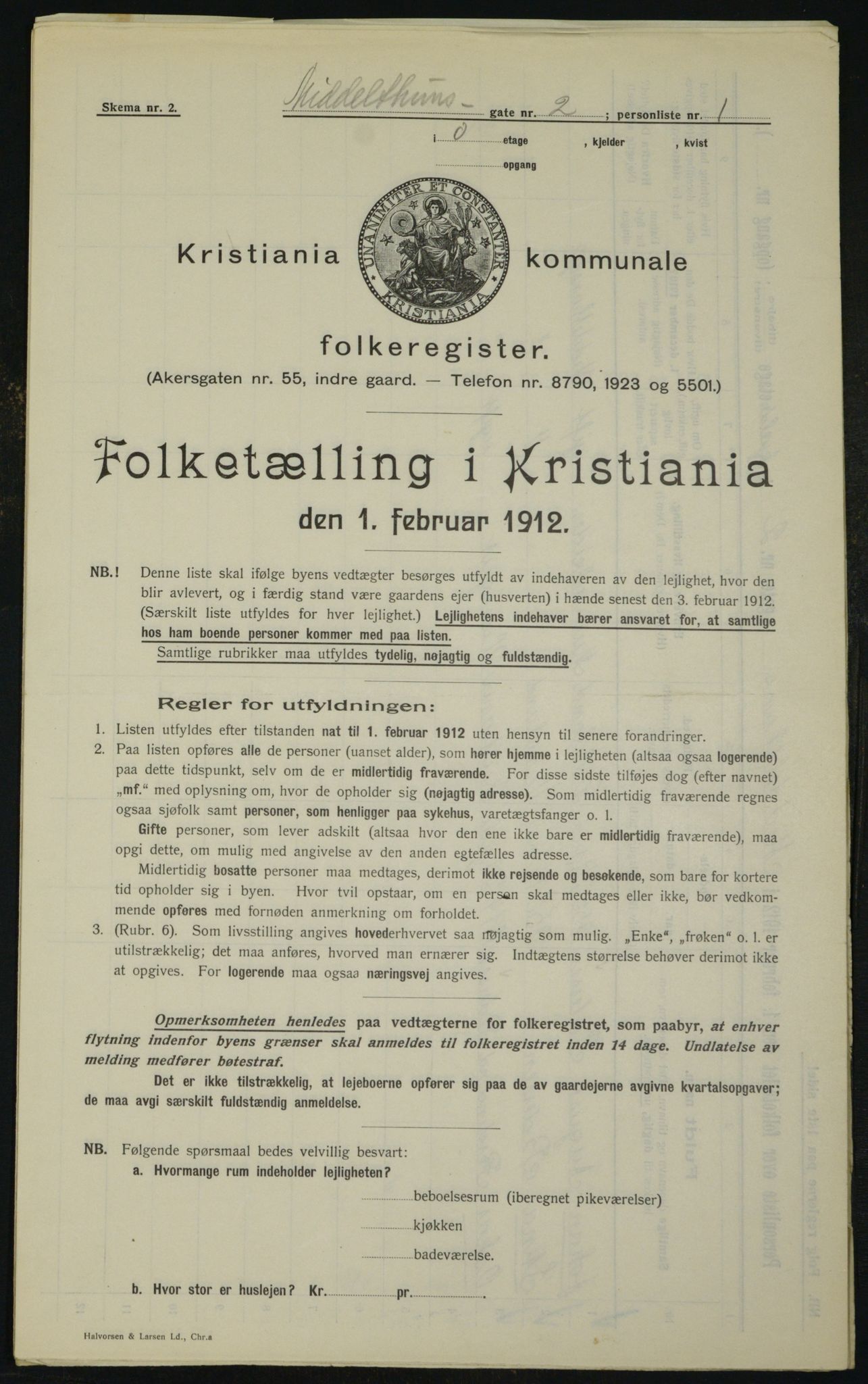 OBA, Municipal Census 1912 for Kristiania, 1912, p. 65815