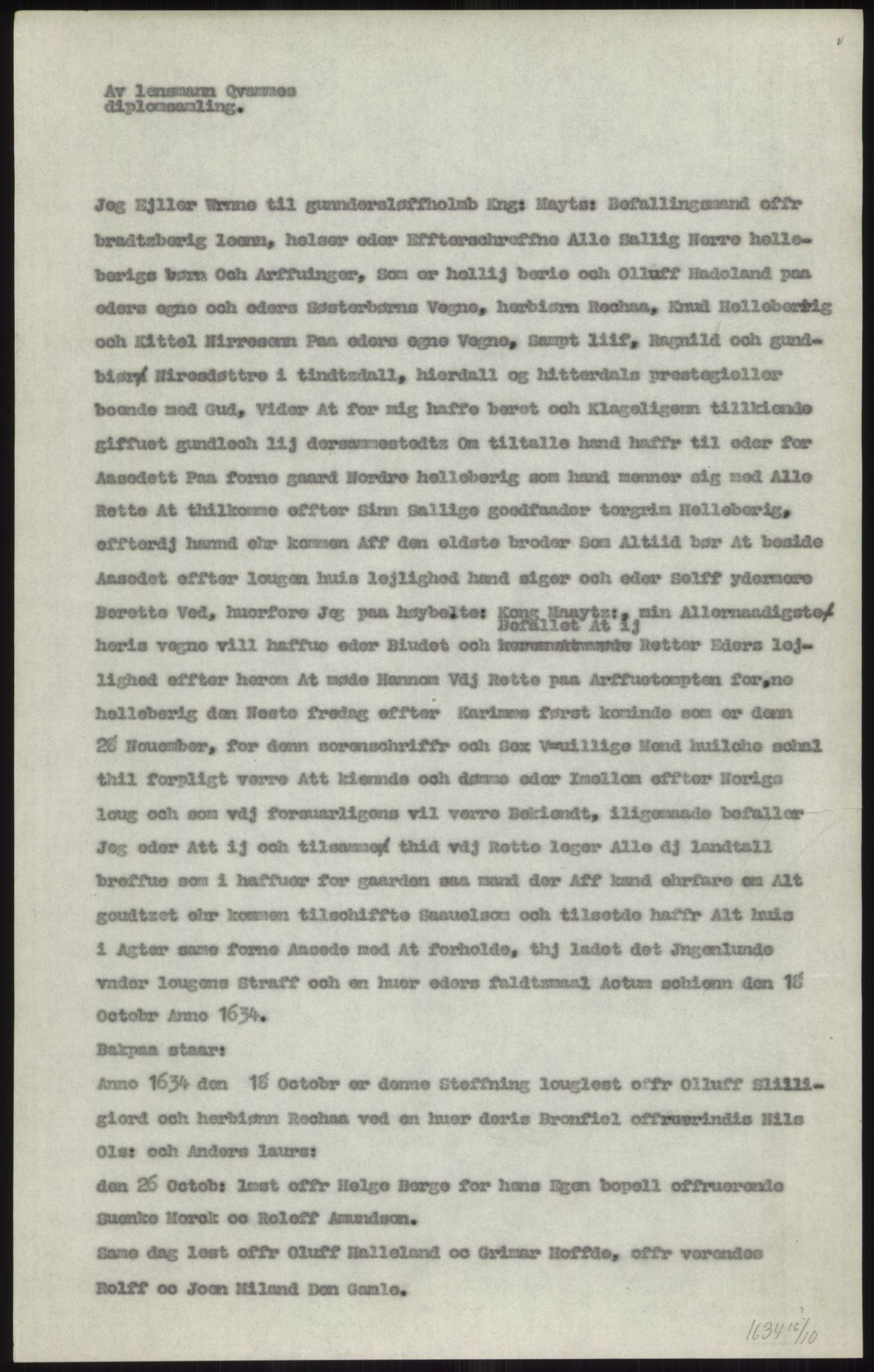 Samlinger til kildeutgivelse, Diplomavskriftsamlingen, AV/RA-EA-4053/H/Ha, p. 1944