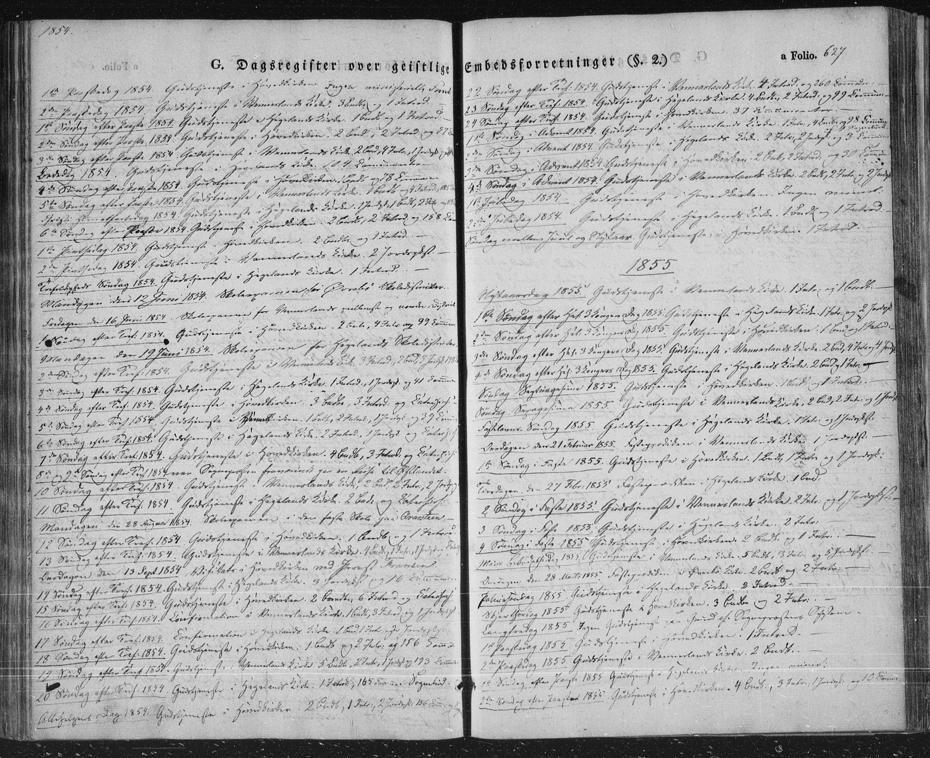 Vennesla sokneprestkontor, AV/SAK-1111-0045/Fa/Fac/L0004: Parish register (official) no. A 4, 1834-1855, p. 627