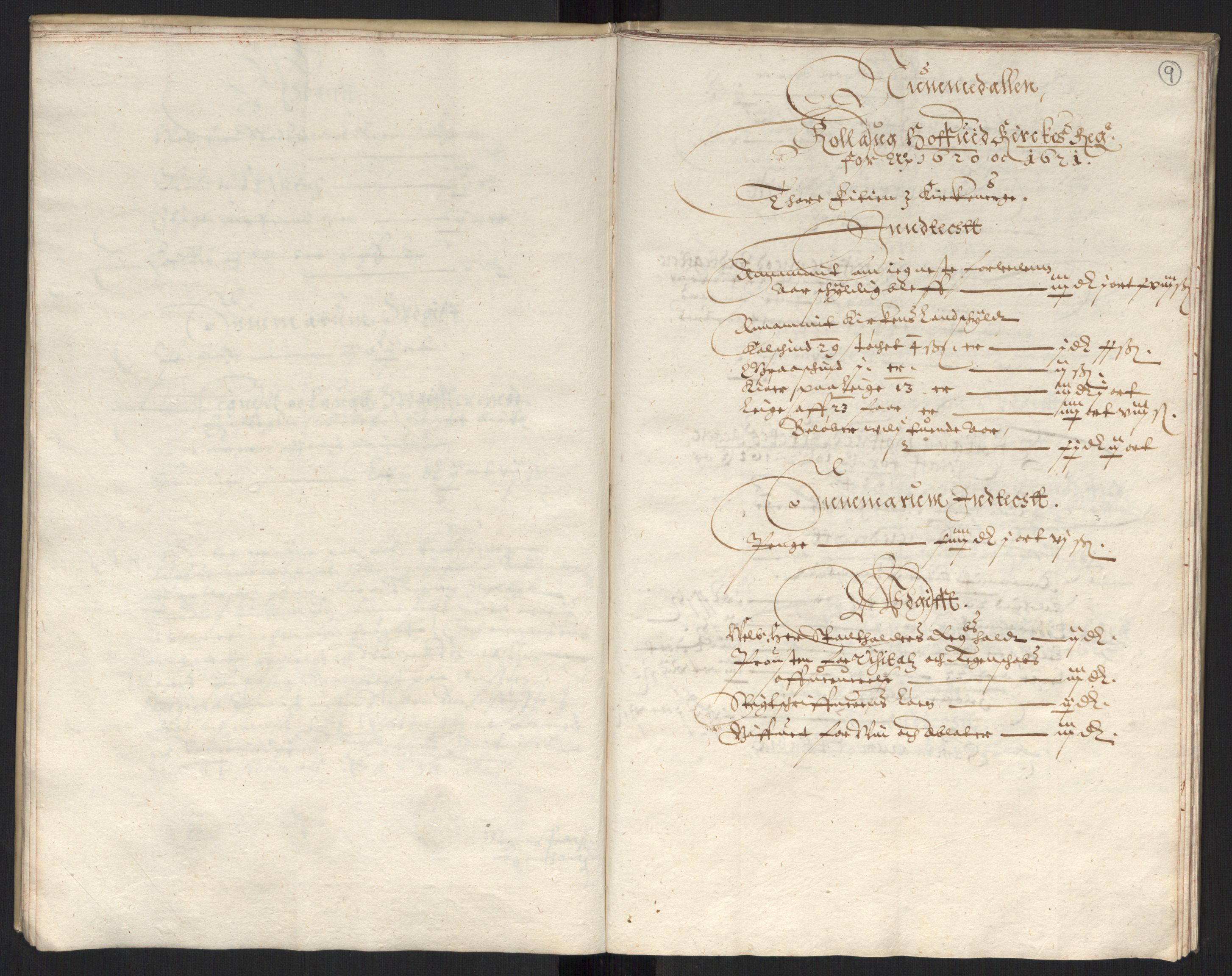 Rentekammeret inntil 1814, Reviderte regnskaper, Kirkeregnskap, AV/RA-EA-4067/Ra/L0004/0004: Kirkeregnskap / Noen resterende kirkeregnskaper for Oslo stift i Jens Juels tid, 1615-1628, p. 8b-9a