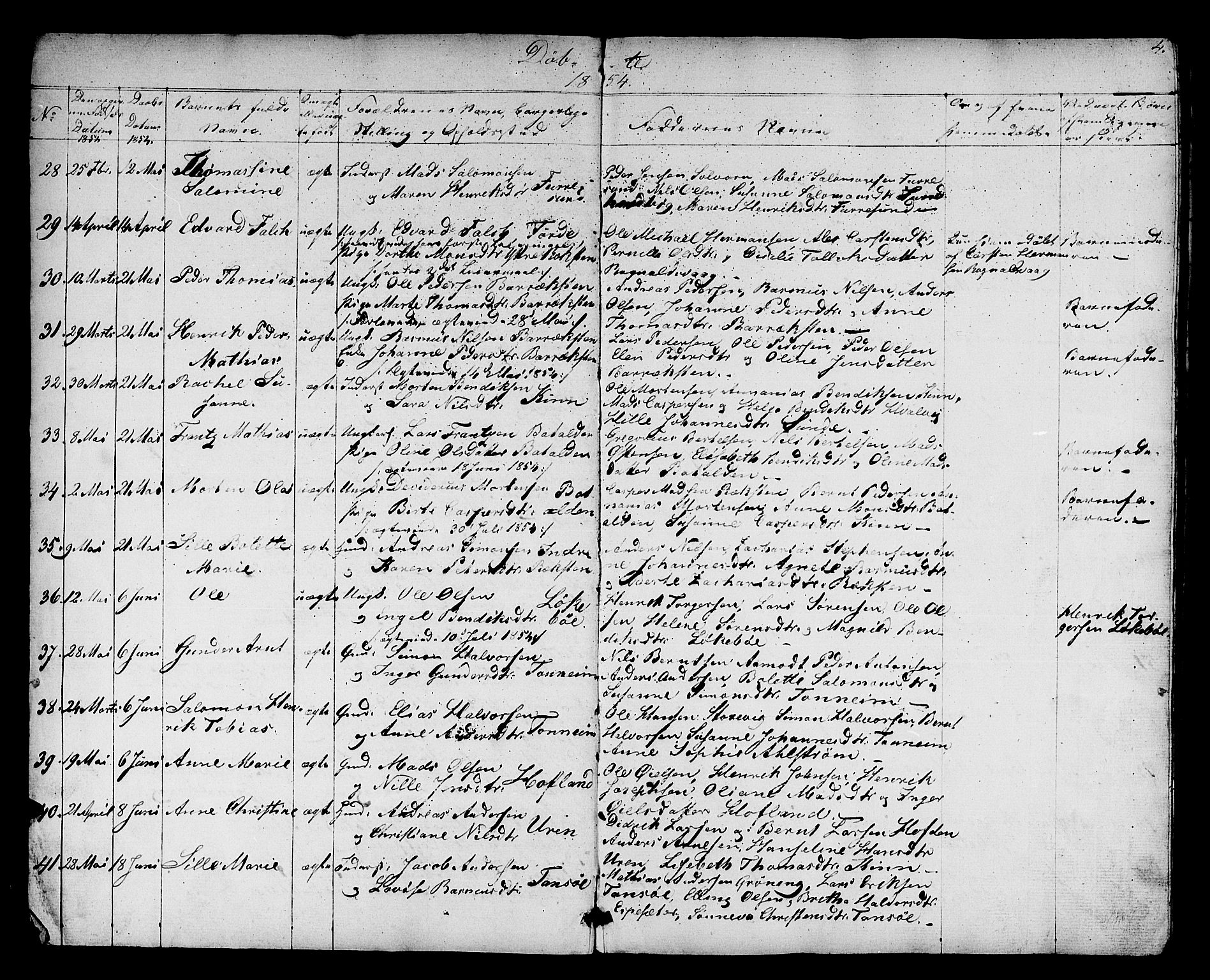Kinn sokneprestembete, AV/SAB-A-80801/H/Hab/Haba/L0001: Parish register (copy) no. A 1, 1853-1868, p. 4