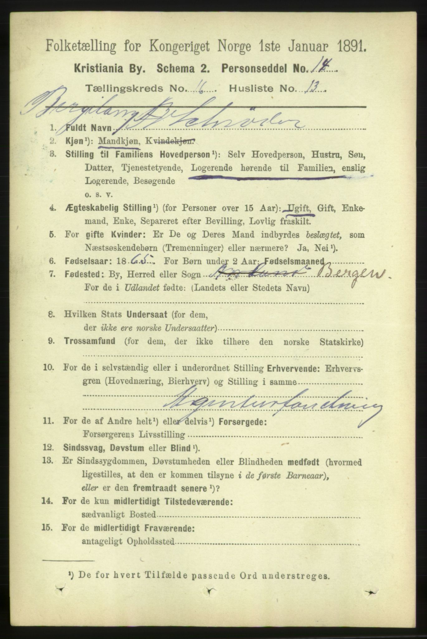 RA, 1891 census for 0301 Kristiania, 1891, p. 7402