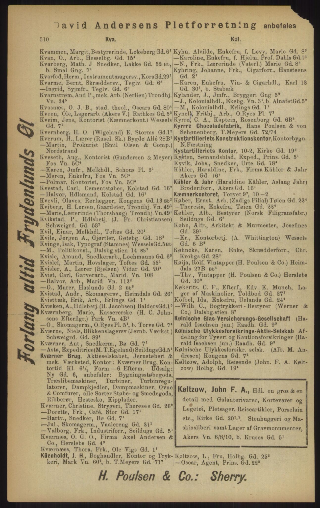 Kristiania/Oslo adressebok, PUBL/-, 1902, p. 510