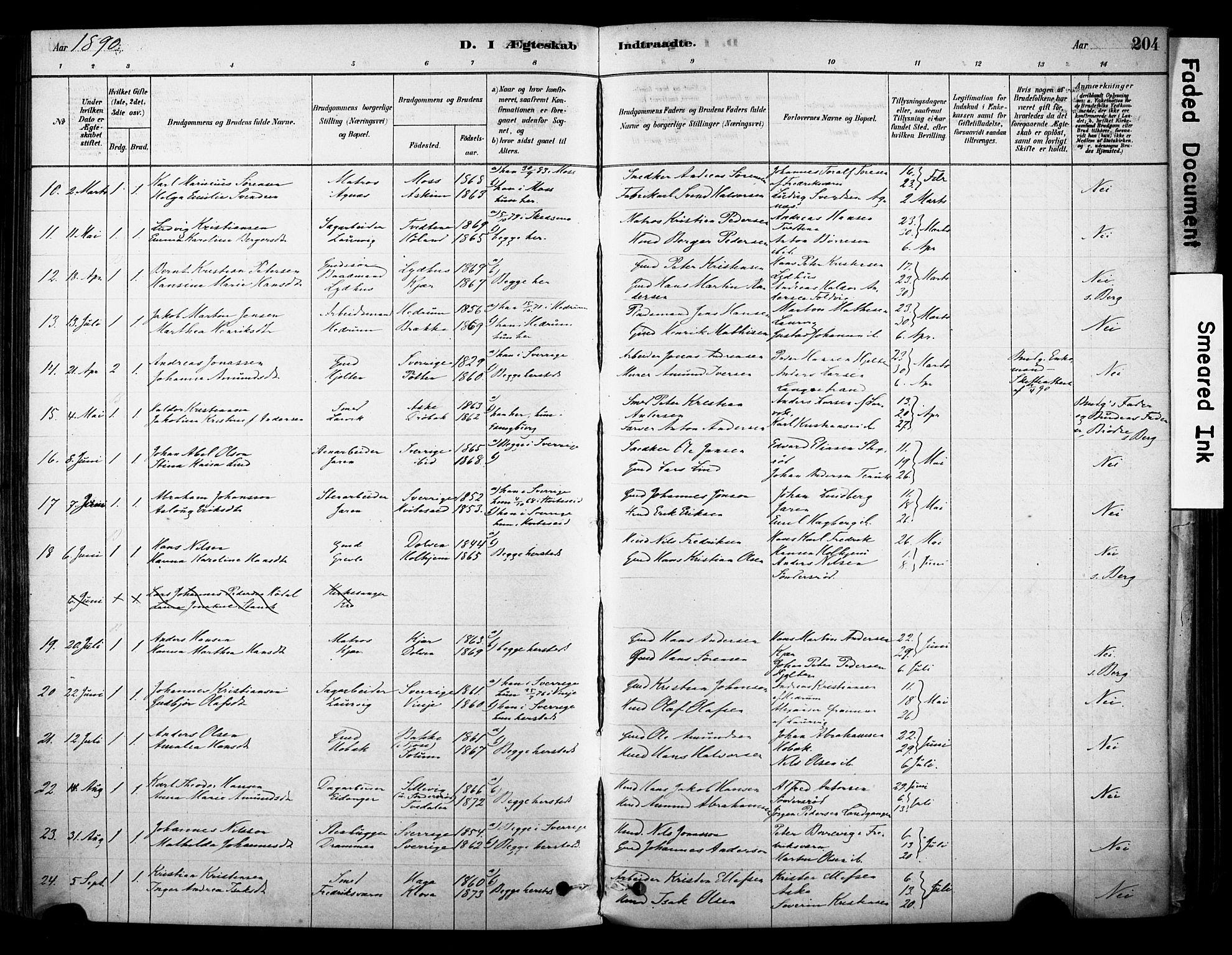 Brunlanes kirkebøker, AV/SAKO-A-342/F/Fc/L0001: Parish register (official) no. III 1, 1878-1899, p. 204