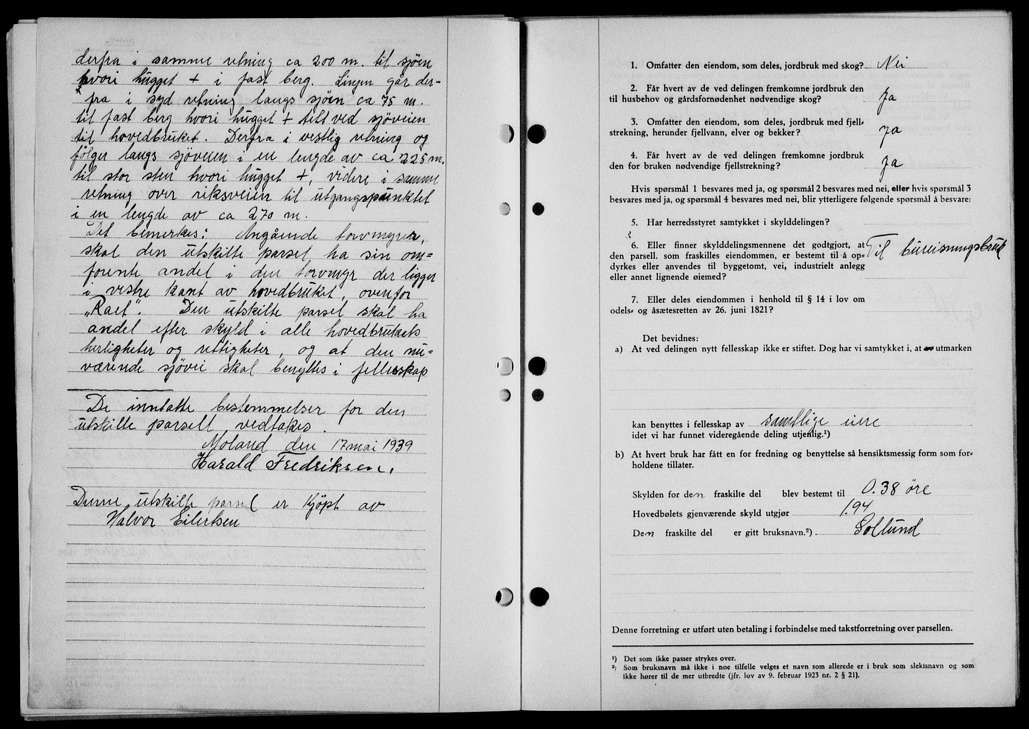 Lofoten sorenskriveri, SAT/A-0017/1/2/2C/L0008a: Mortgage book no. 8a, 1940-1941, Diary no: : 850/1941
