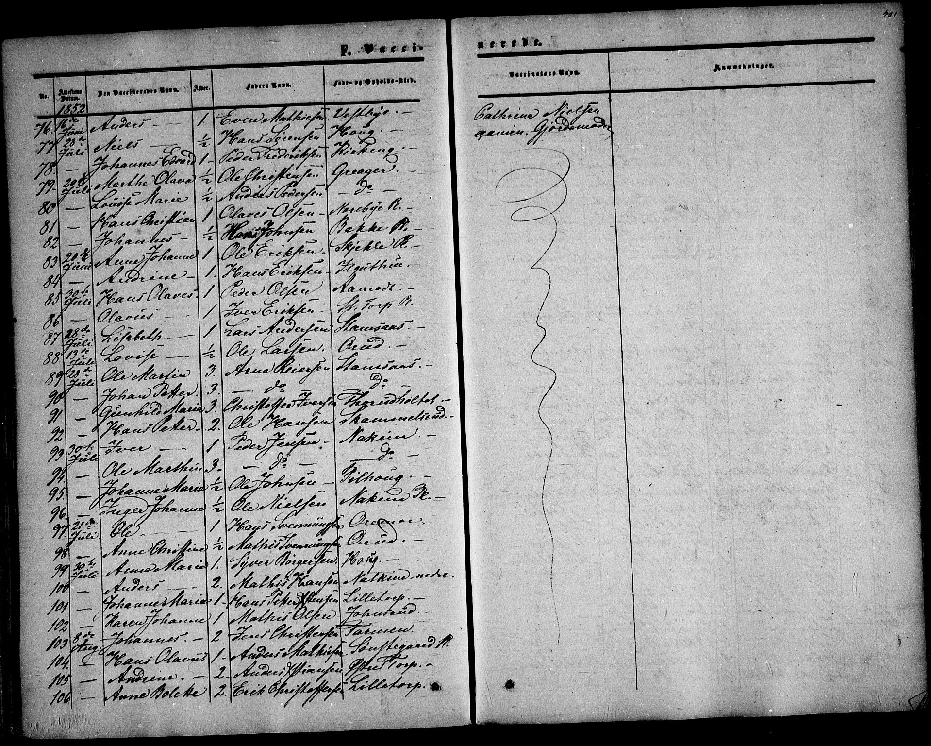 Rakkestad prestekontor Kirkebøker, AV/SAO-A-2008/F/Fa/L0009: Parish register (official) no. I 9, 1850-1856, p. 401