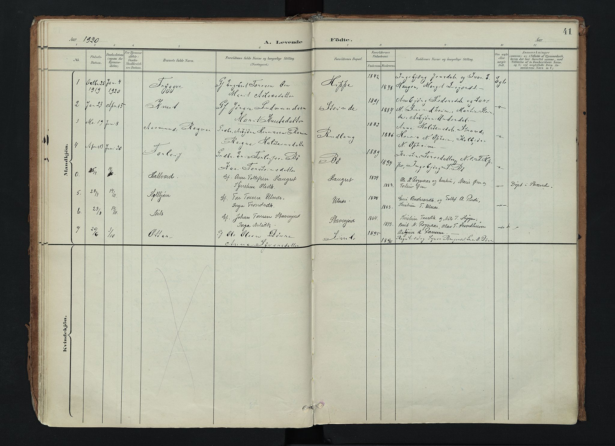 Nord-Aurdal prestekontor, SAH/PREST-132/H/Ha/Haa/L0017: Parish register (official) no. 17, 1897-1926, p. 41
