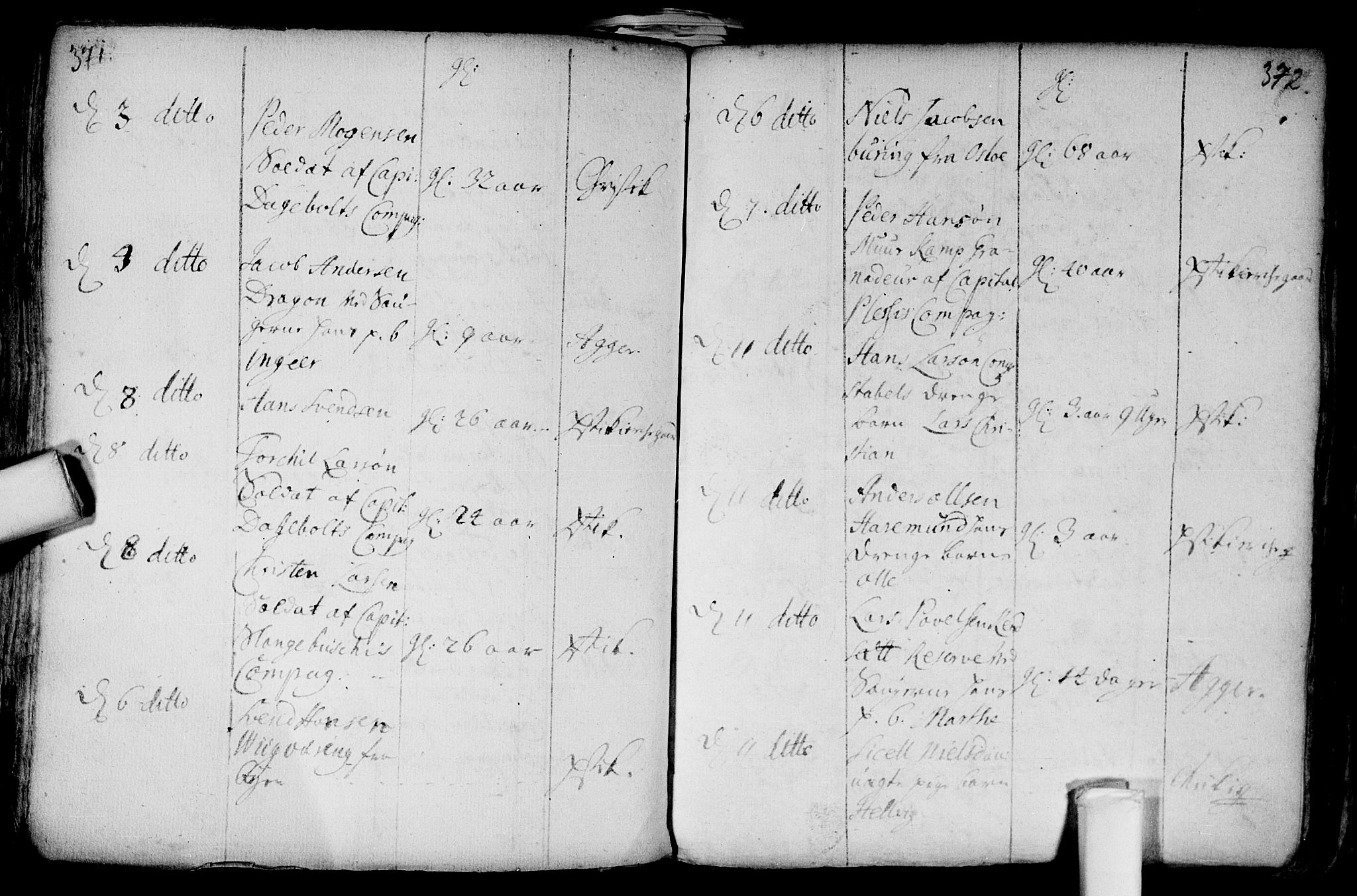 Aker prestekontor kirkebøker, AV/SAO-A-10861/F/L0002: Parish register (official) no. 2, 1714-1720, p. 371-372