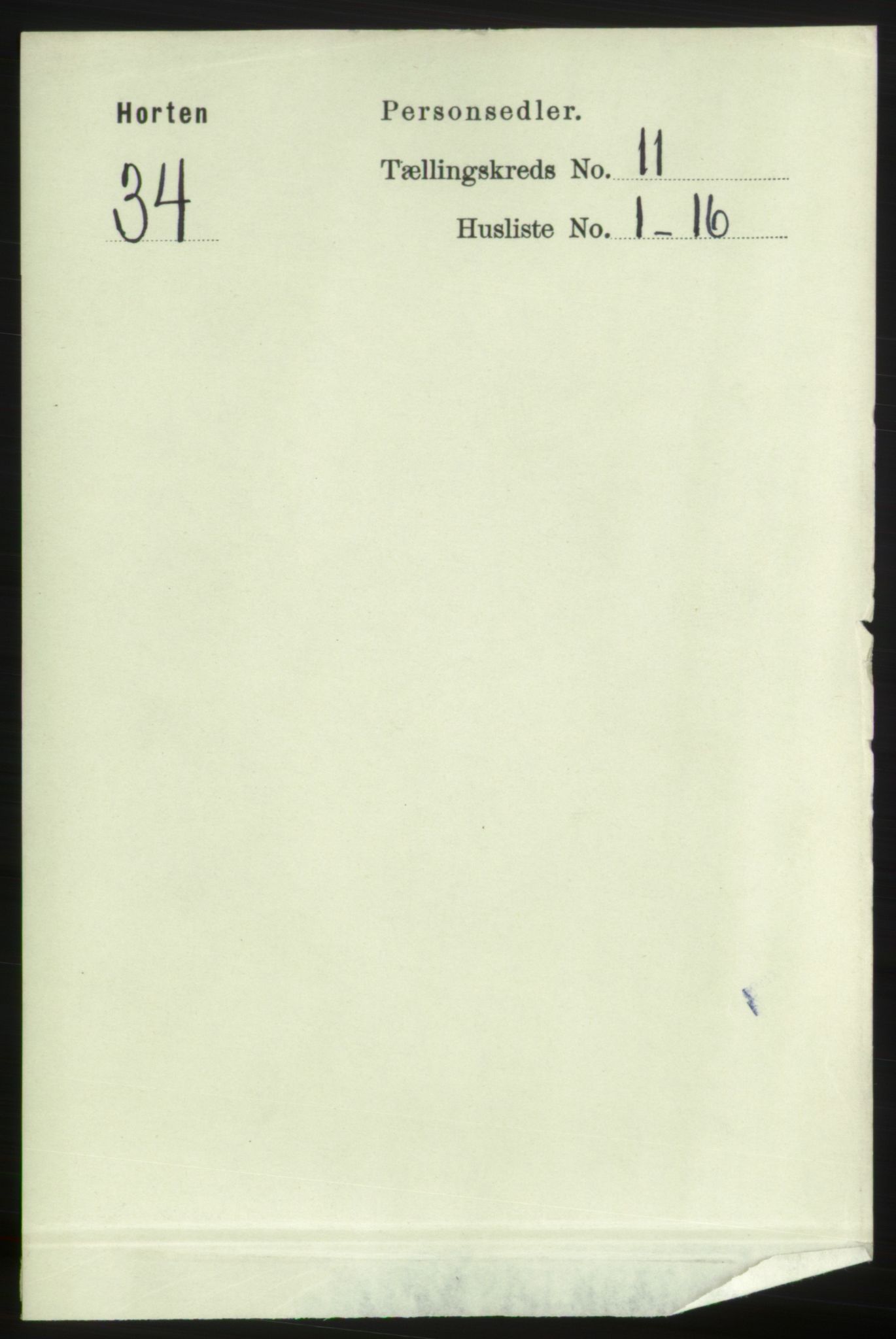 RA, 1891 census for 0703 Horten, 1891, p. 6559