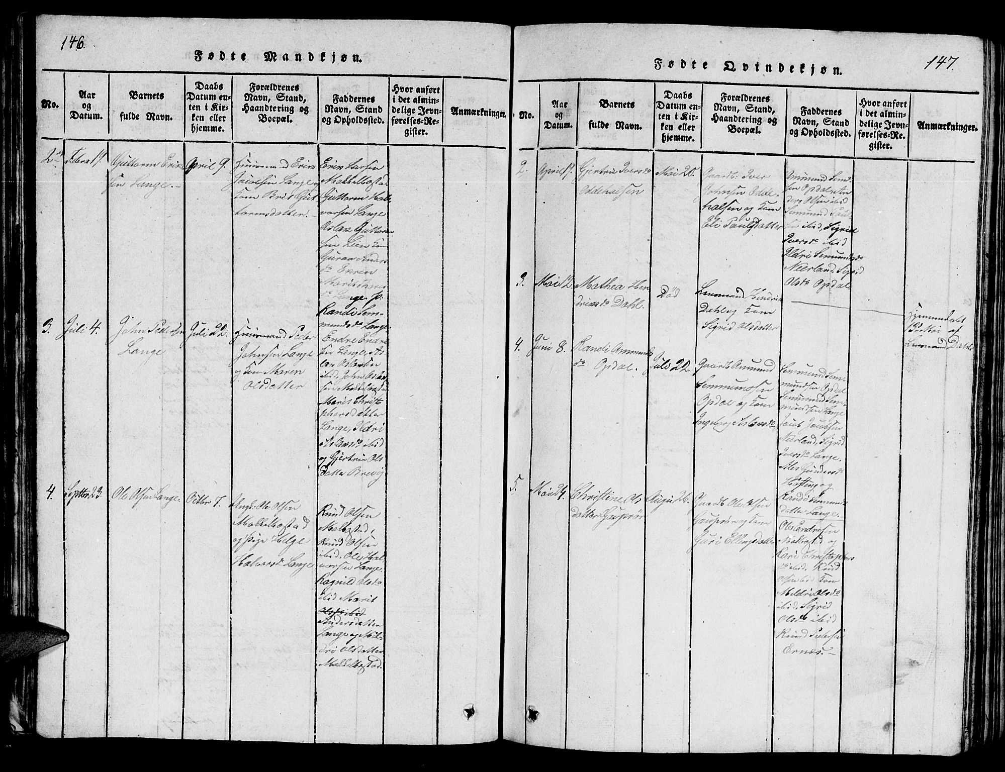 Ministerialprotokoller, klokkerbøker og fødselsregistre - Møre og Romsdal, AV/SAT-A-1454/554/L0644: Parish register (copy) no. 554C01, 1818-1851, p. 146-147