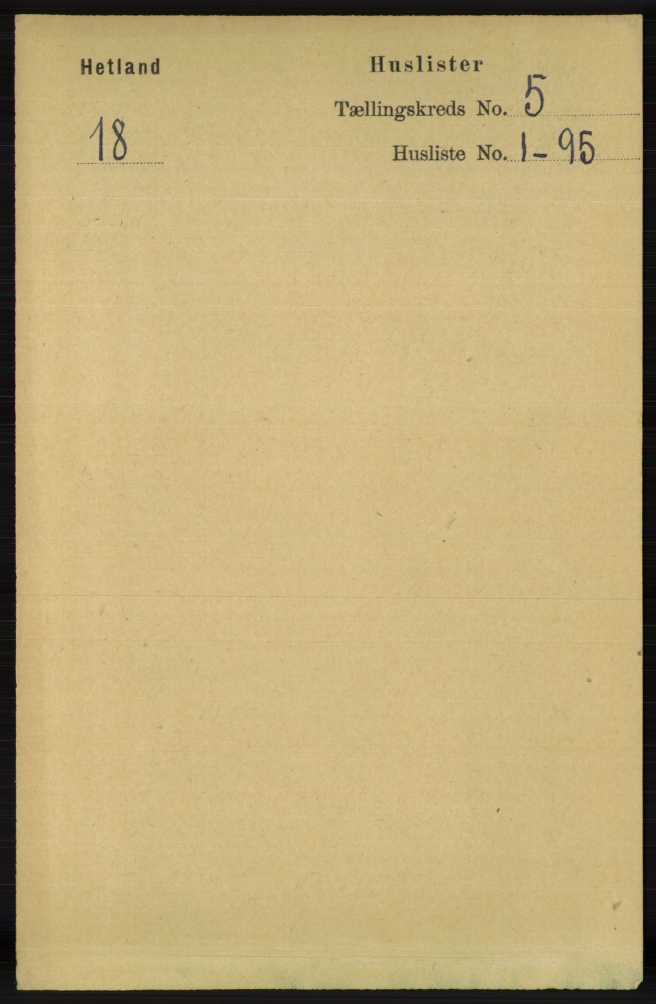 RA, 1891 census for 1126 Hetland, 1891, p. 2683