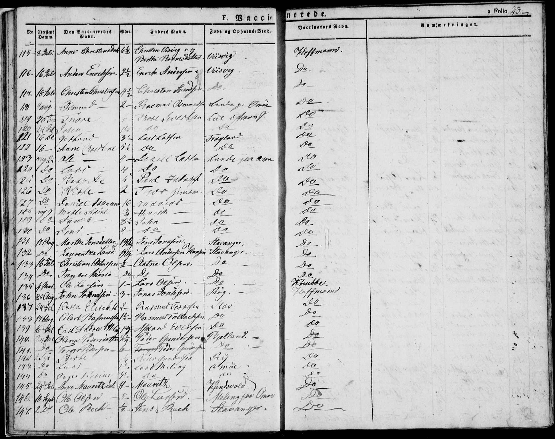 Domkirken sokneprestkontor, AV/SAST-A-101812/001/30/30BA/L0010: Parish register (official) no. A 10, 1821-1859, p. 23