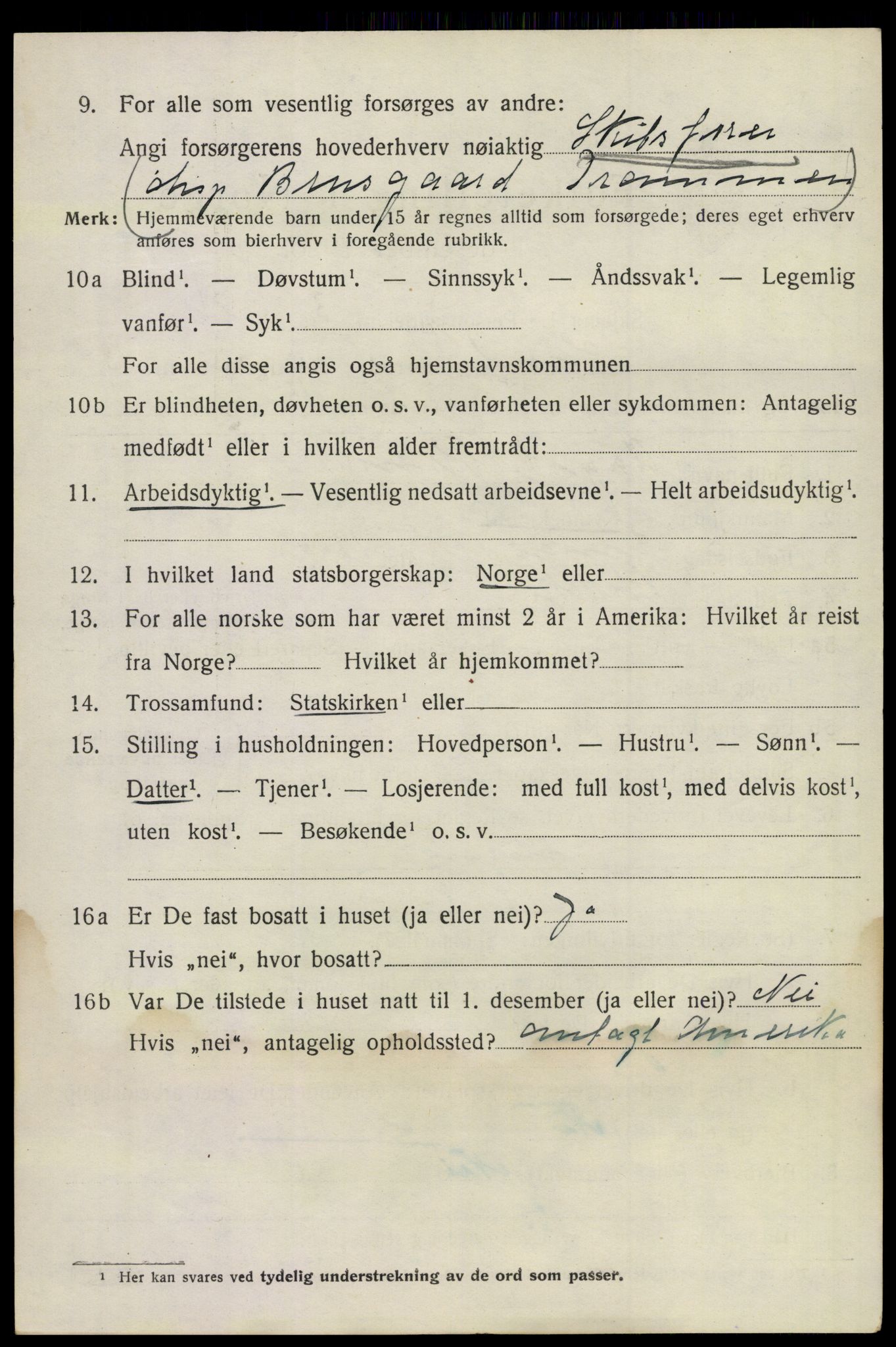 SAKO, 1920 census for Sandeherred, 1920, p. 19103