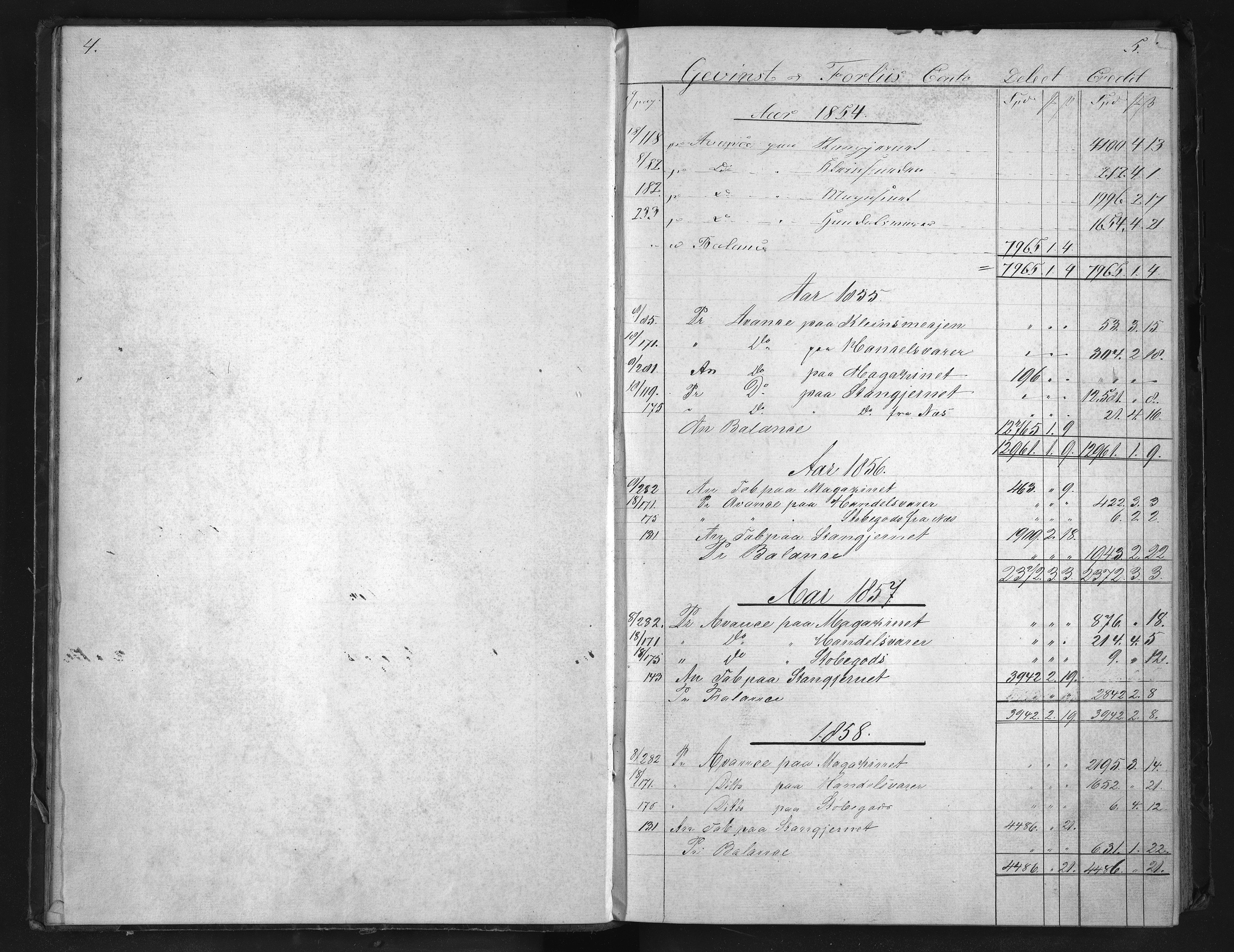 Egelands Verk, NESJ/NJM-002/08/L0005: Journal status, 1854-1870