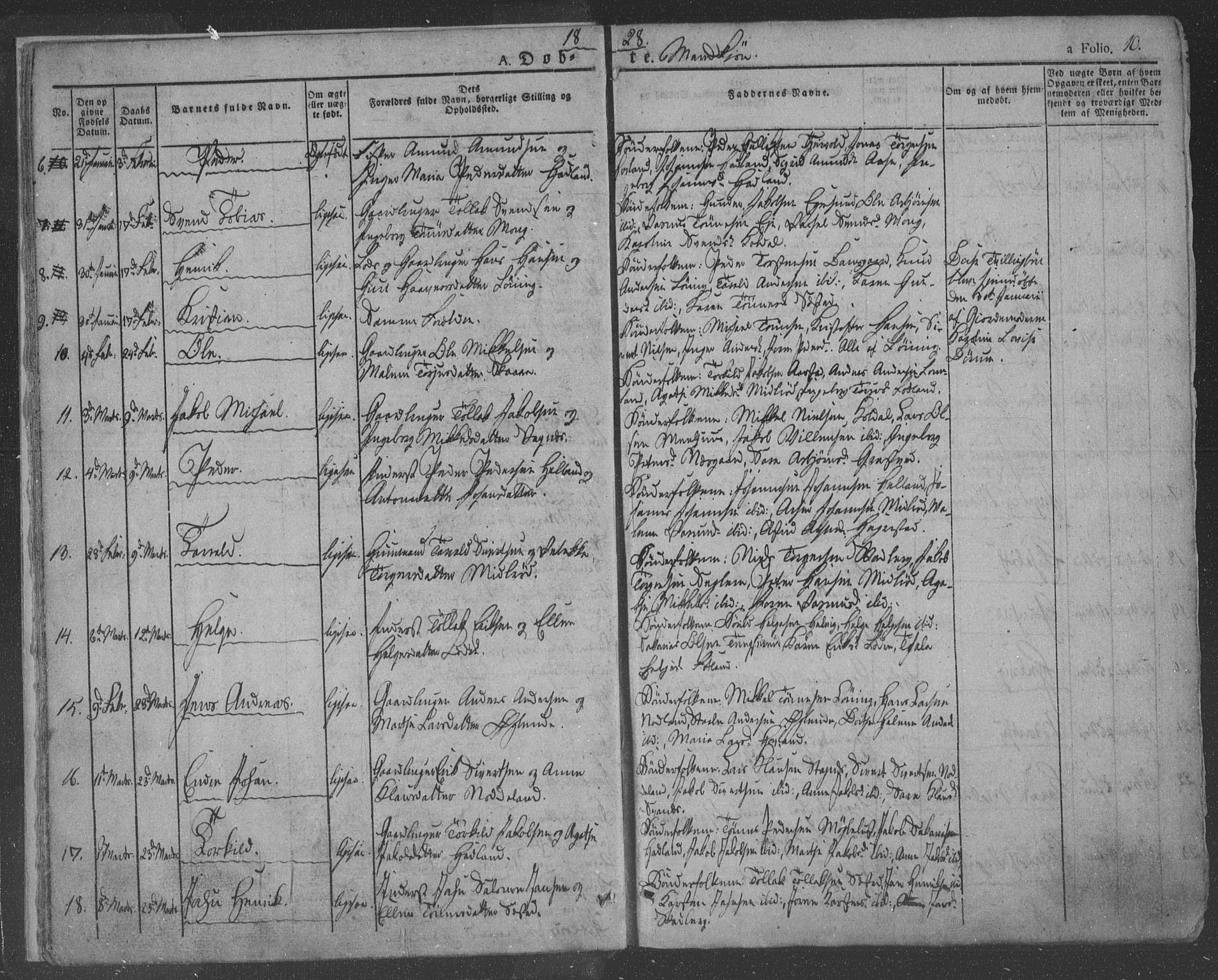 Eigersund sokneprestkontor, AV/SAST-A-101807/S08/L0009: Parish register (official) no. A 9, 1827-1850, p. 10