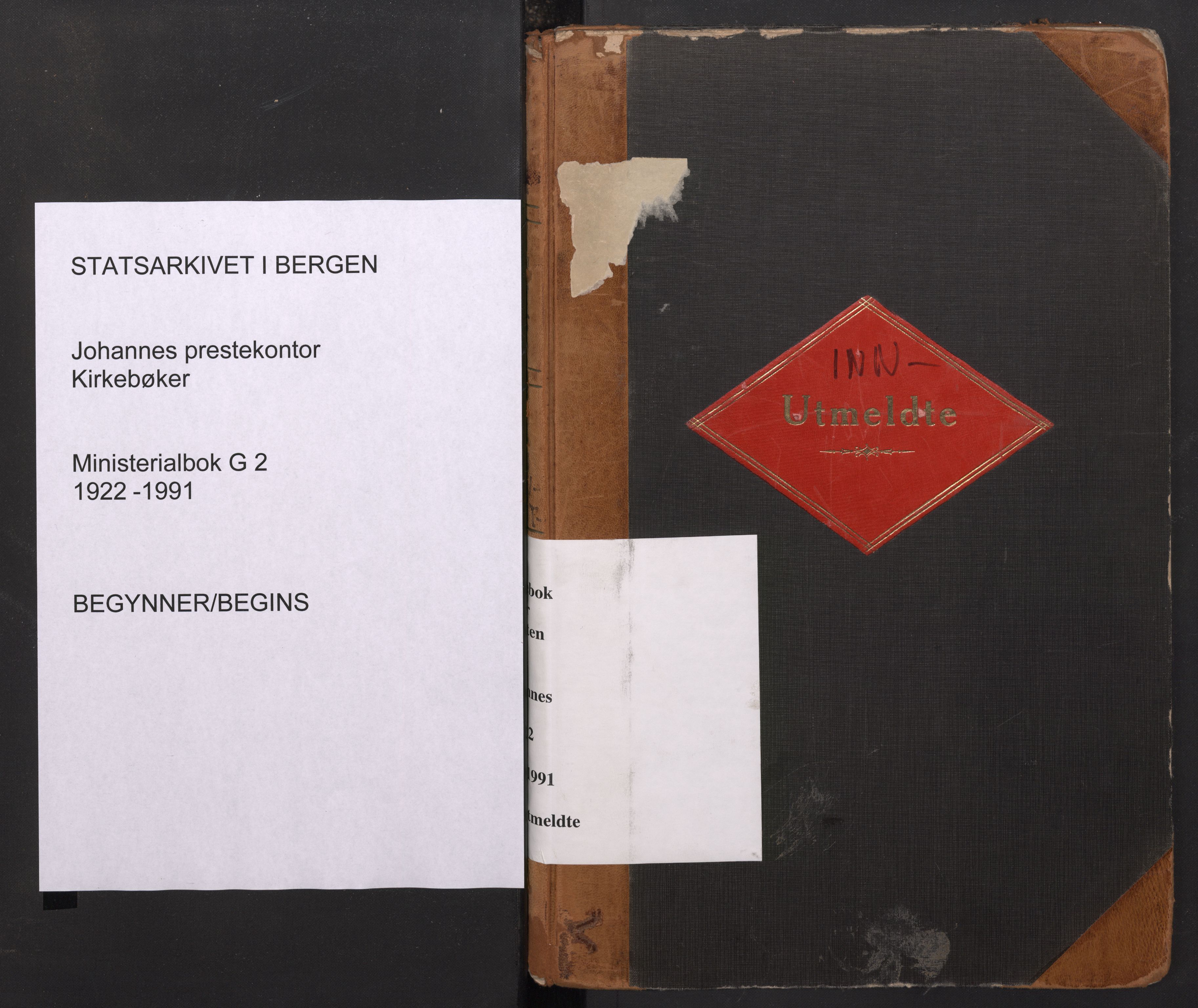 Johanneskirken sokneprestembete, SAB/A-76001/H/Haa/L0030: Parish register (official) no. G 2, 1922-1991
