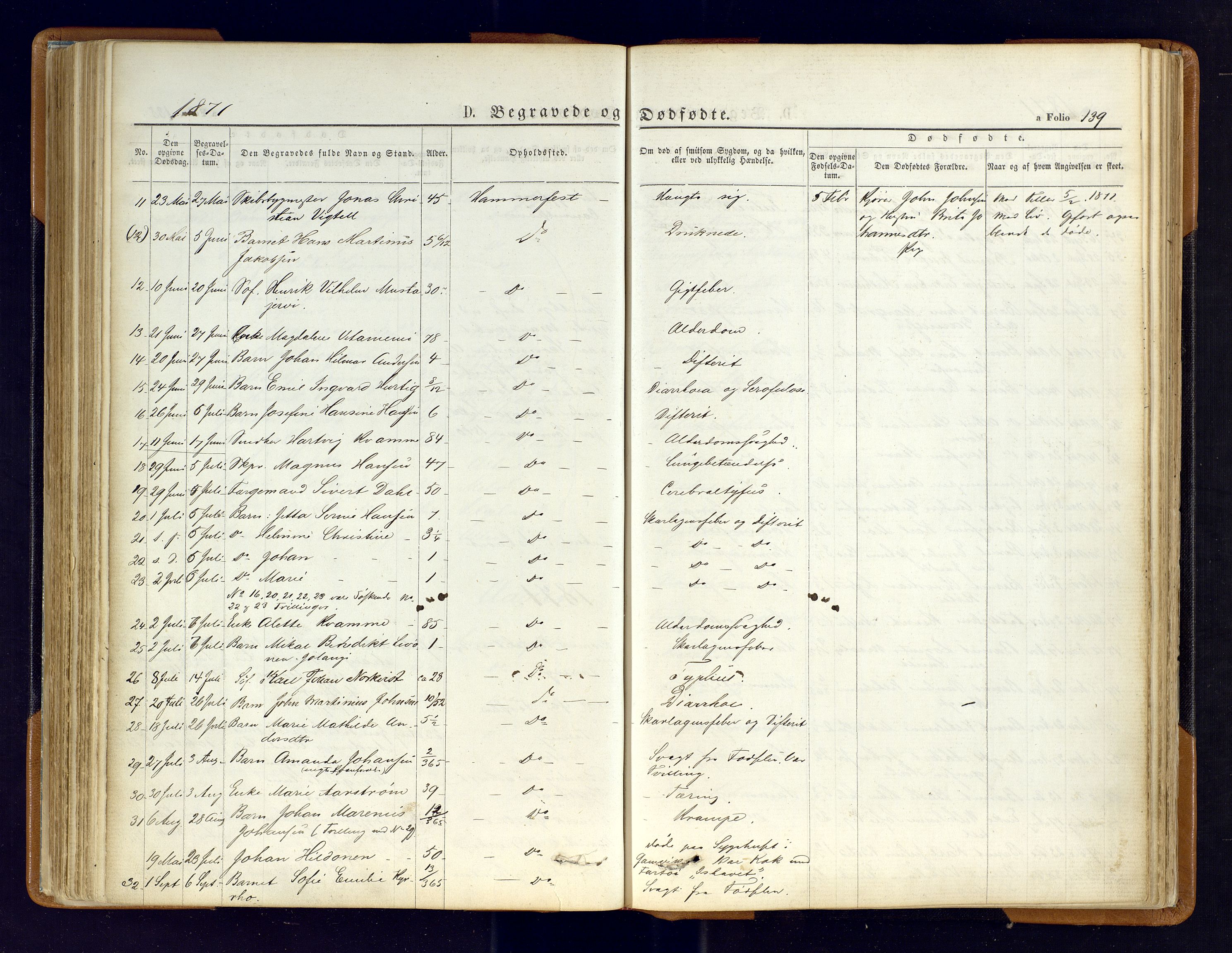 Hammerfest sokneprestkontor, SATØ/S-1347/H/Ha/L0006.kirke: Parish register (official) no. 6, 1869-1877, p. 139