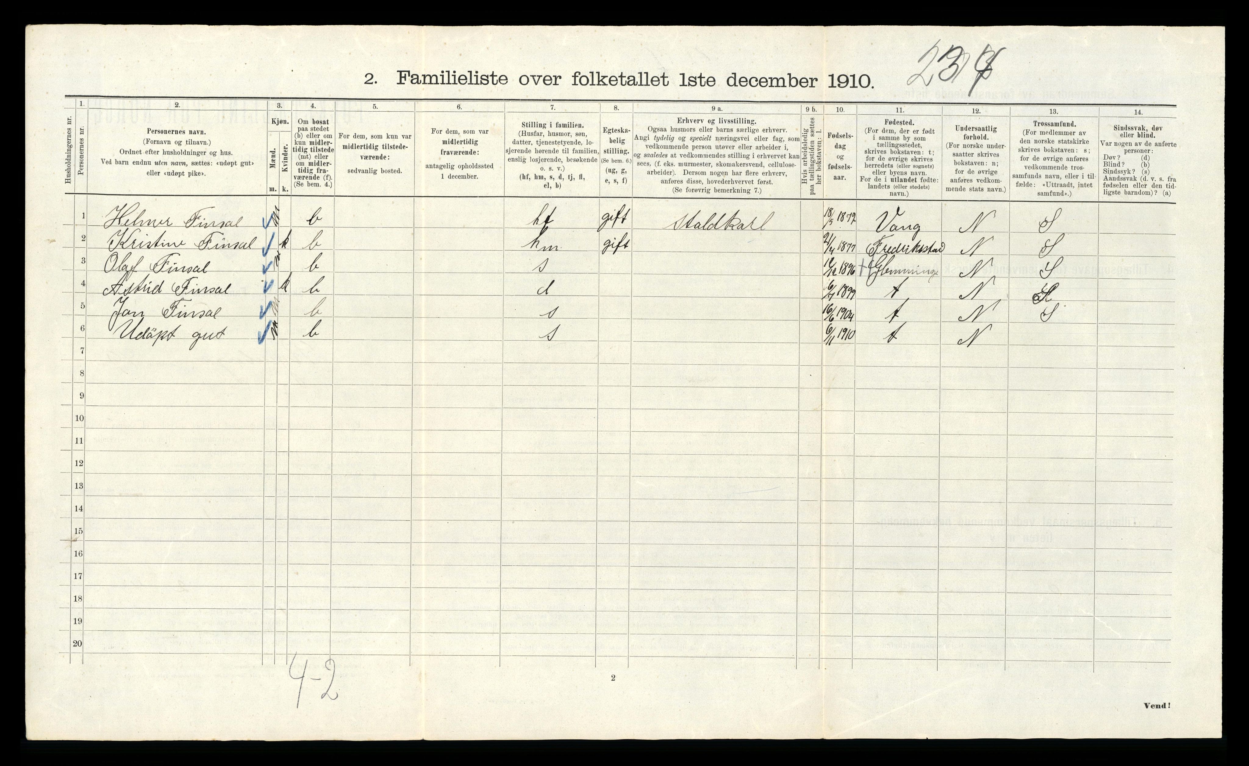 RA, 1910 census for Kristiania, 1910, p. 83316