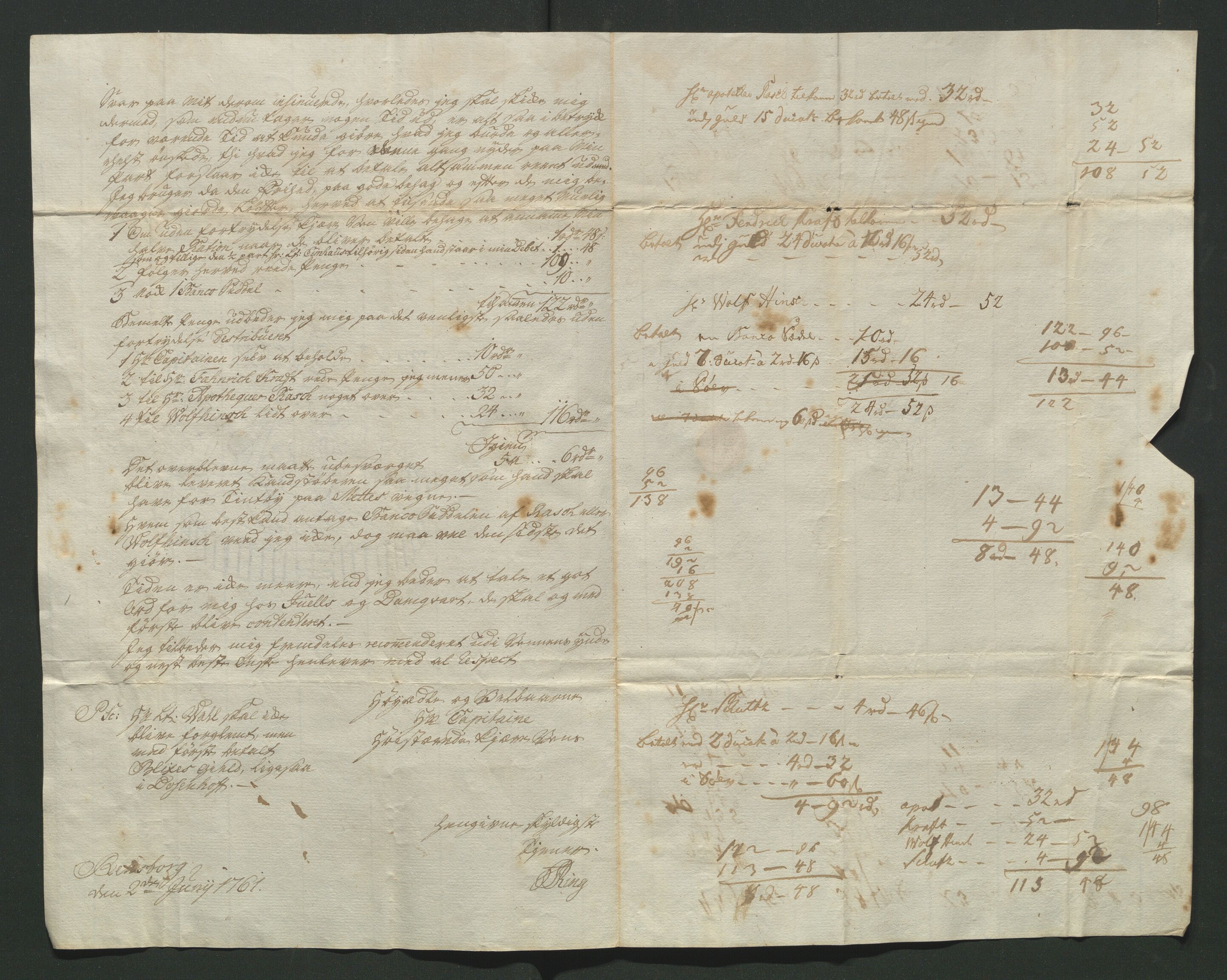 Åker i Vang, Hedmark, og familien Todderud, AV/SAH-ARK-010/J/Jc/L0002: Korrespondanse, 1753-1762, p. 381