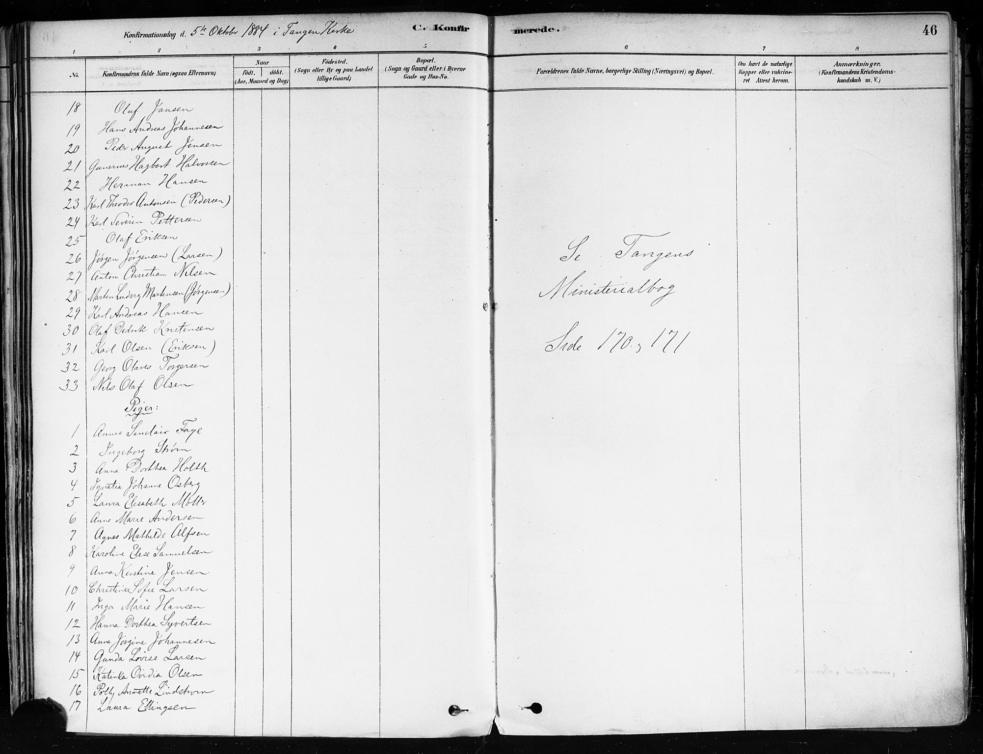 Strømsø kirkebøker, AV/SAKO-A-246/F/Fa/L0022: Parish register (official) no. I 22, 1879-1899, p. 46