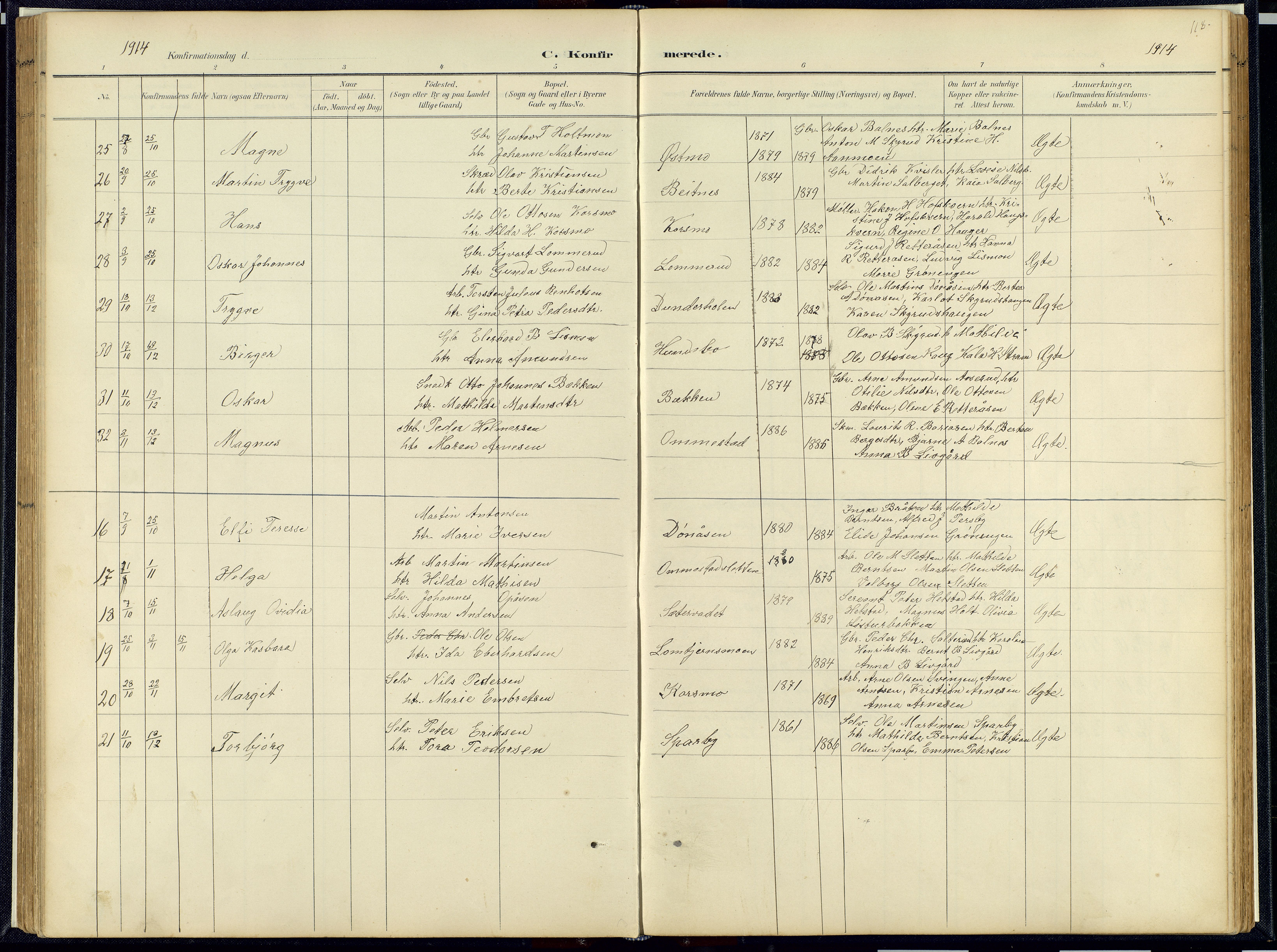 Hof prestekontor, SAH/PREST-038/H/Ha/Hab/L0001: Parish register (copy) no. 1, 1895-1914, p. 118