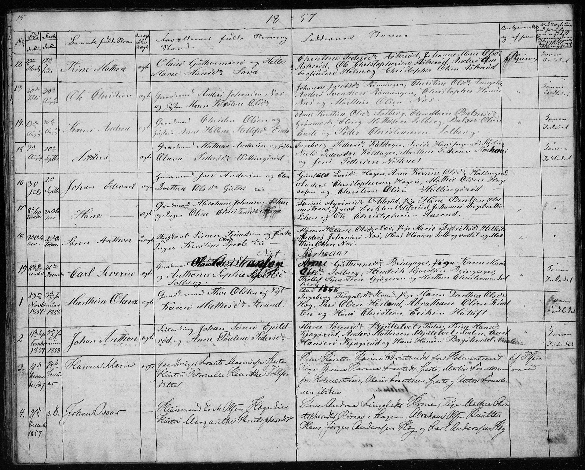 Botne kirkebøker, SAKO/A-340/G/Gb/L0001: Parish register (copy) no. II 1, 1848-1860, p. 15