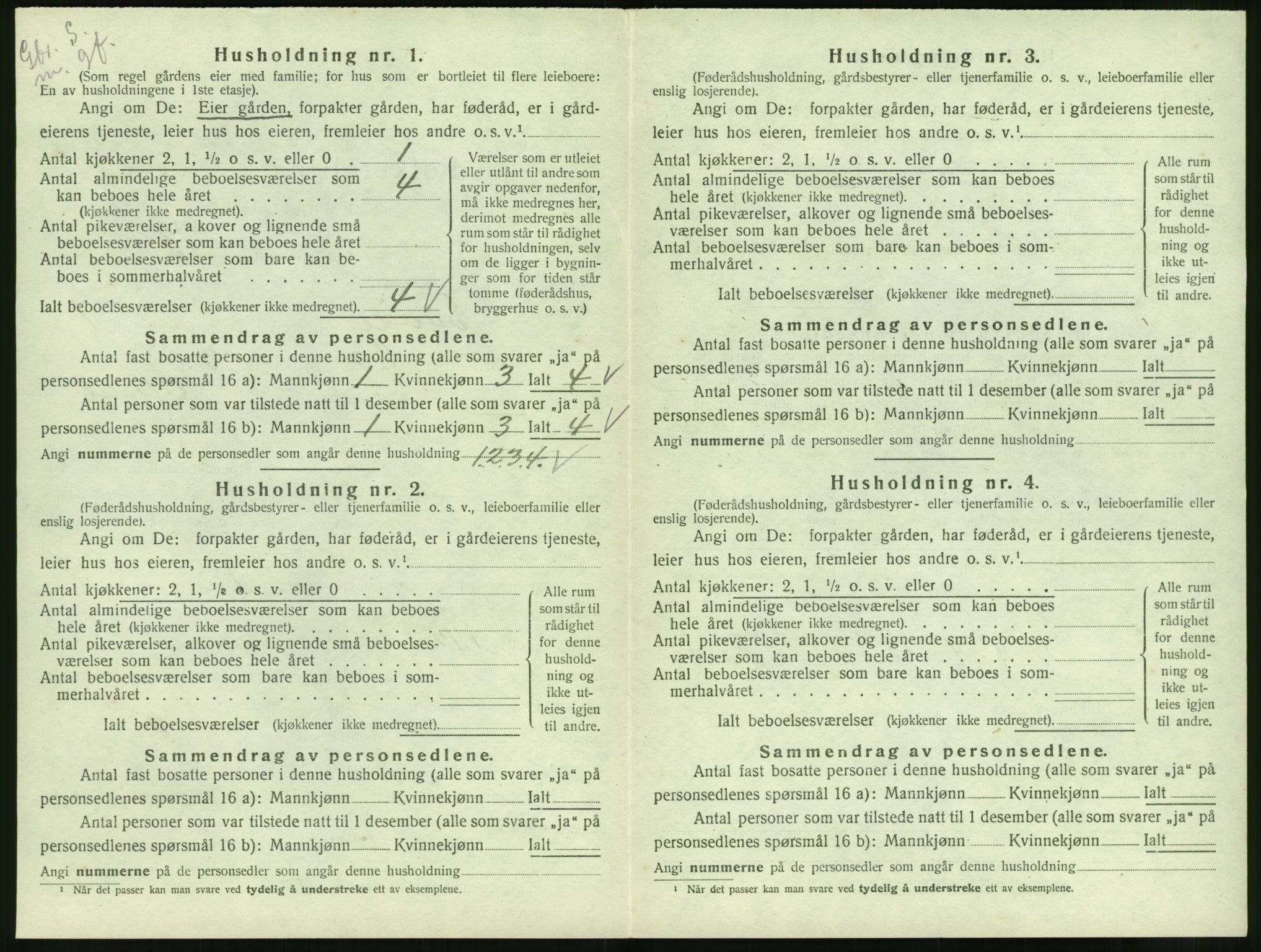 SAT, 1920 census for Syvde, 1920, p. 61