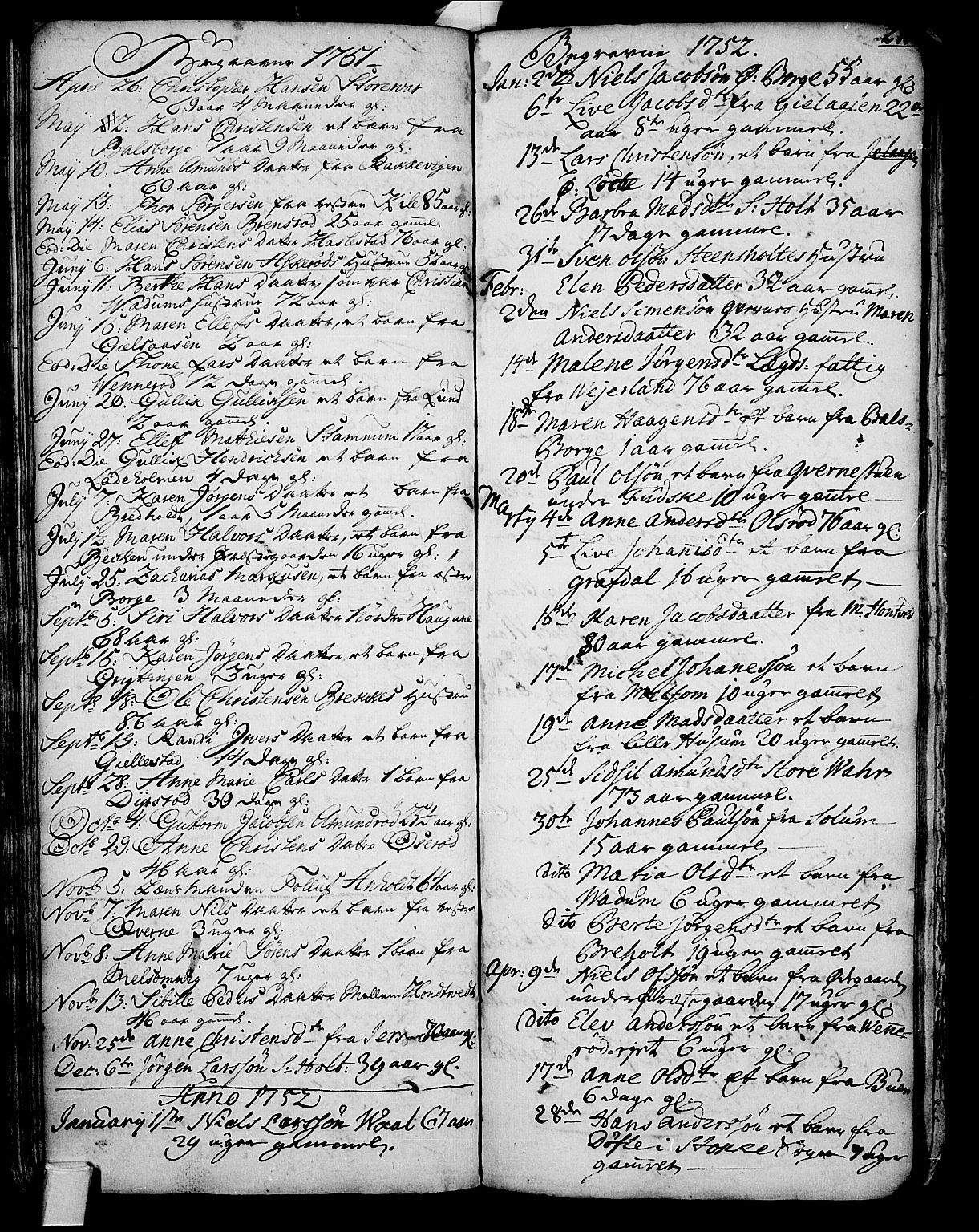 Stokke kirkebøker, AV/SAKO-A-320/F/Fa/L0002: Parish register (official) no. I 2, 1732-1770, p. 215