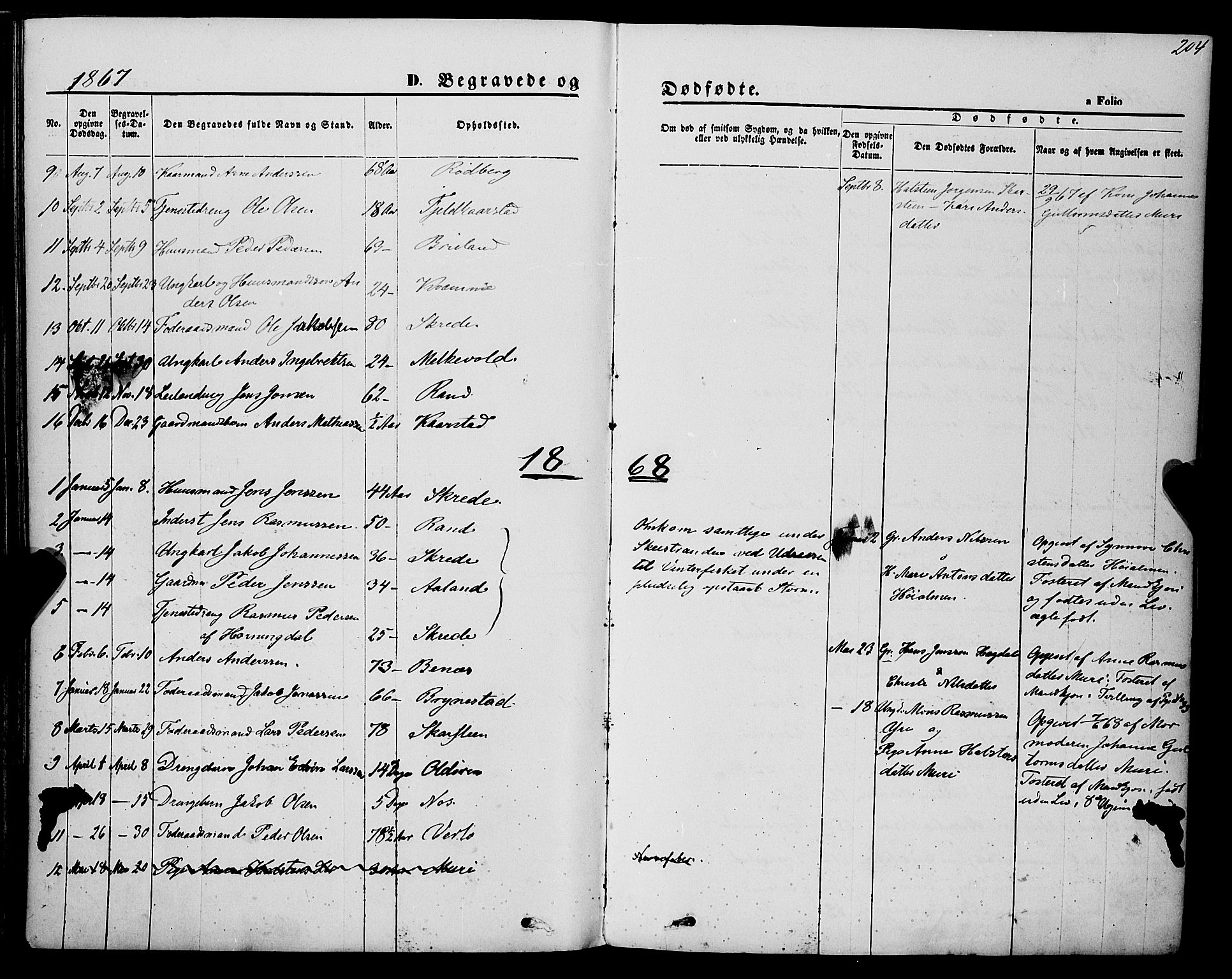 Innvik sokneprestembete, AV/SAB-A-80501: Parish register (official) no. A 6, 1865-1878, p. 204